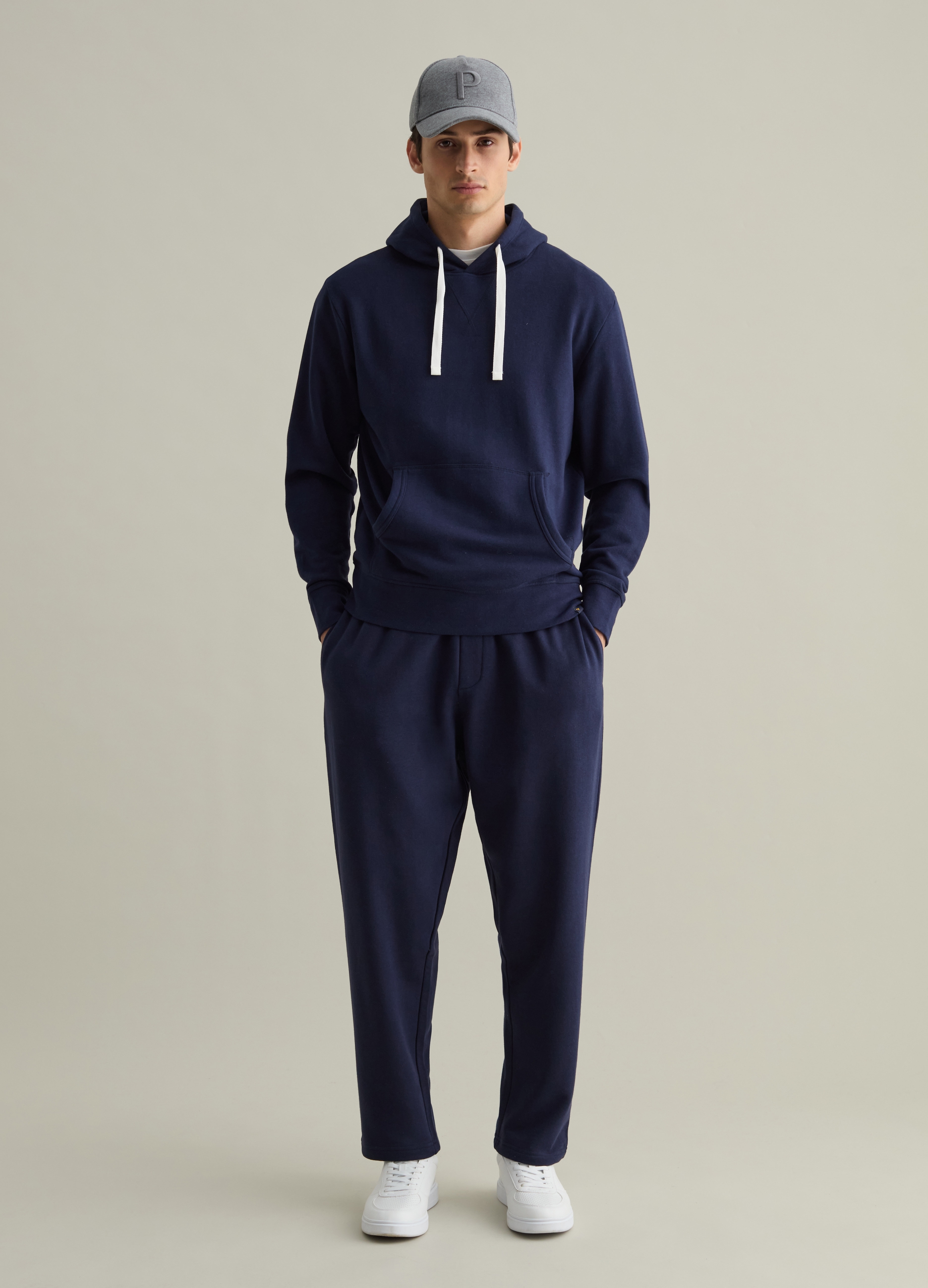 Joggers Con Cordón De Ajuste Y Bolsillos, Hombre, Azul marino, Talla: M