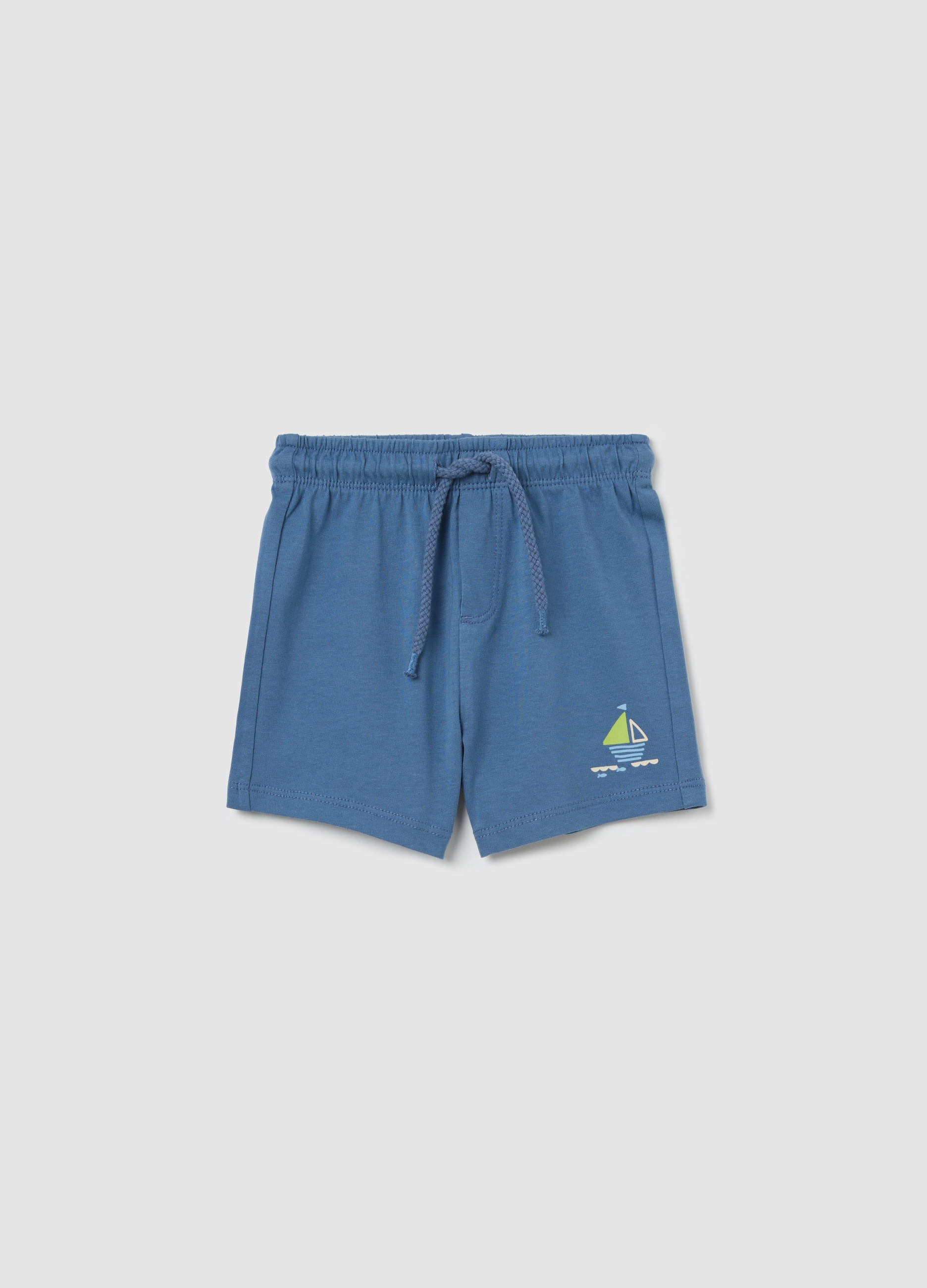 FAGOTTINO, Short Azzurri In Cotone, Bambino, Azzurro, Taglia: 9-12