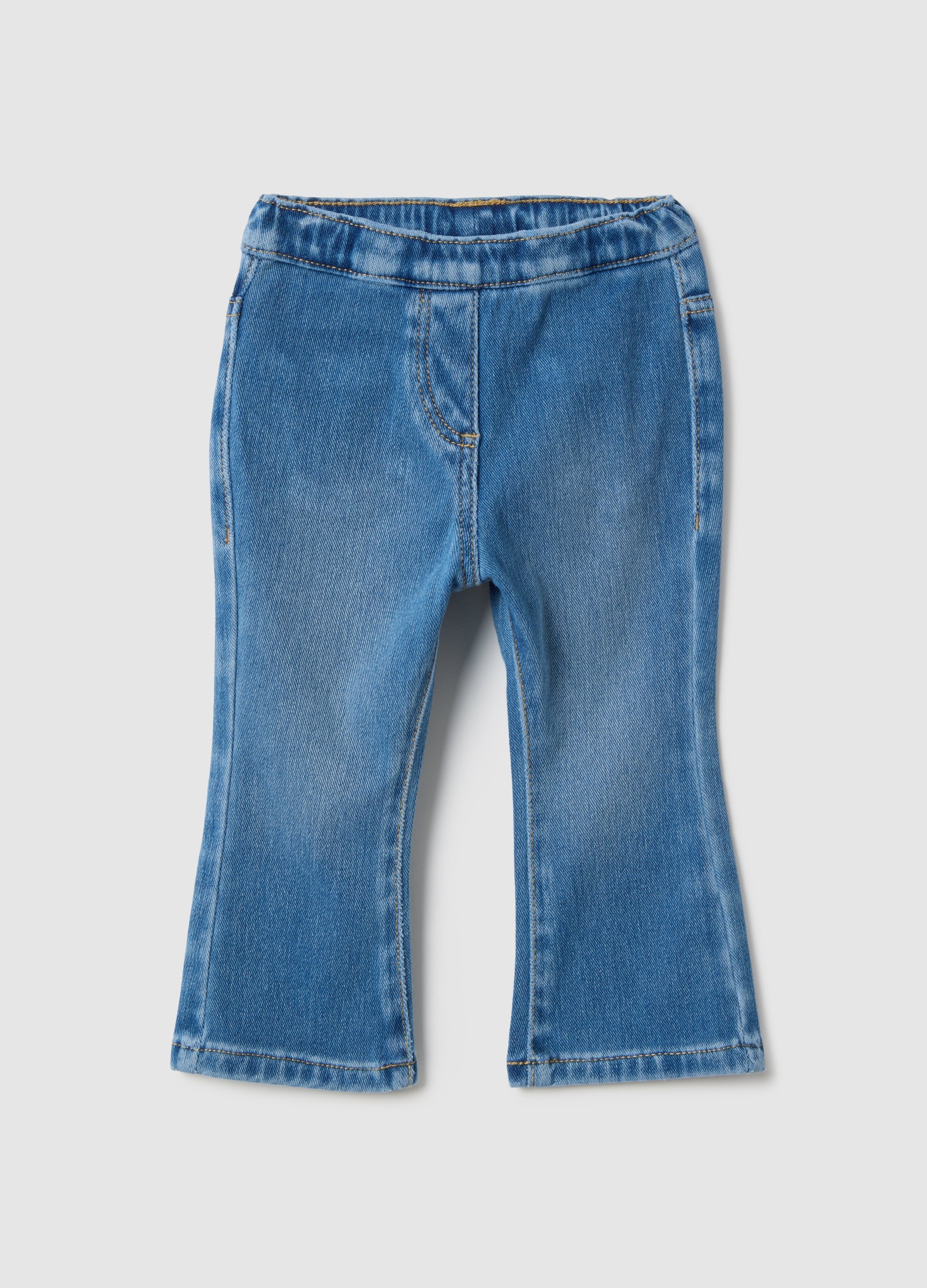 FAGOTTINO, Jeggings In Denim Blu In Misto Cotone Flare Fit Per Bimba, Bambina, Denim, Taglia: 9-12