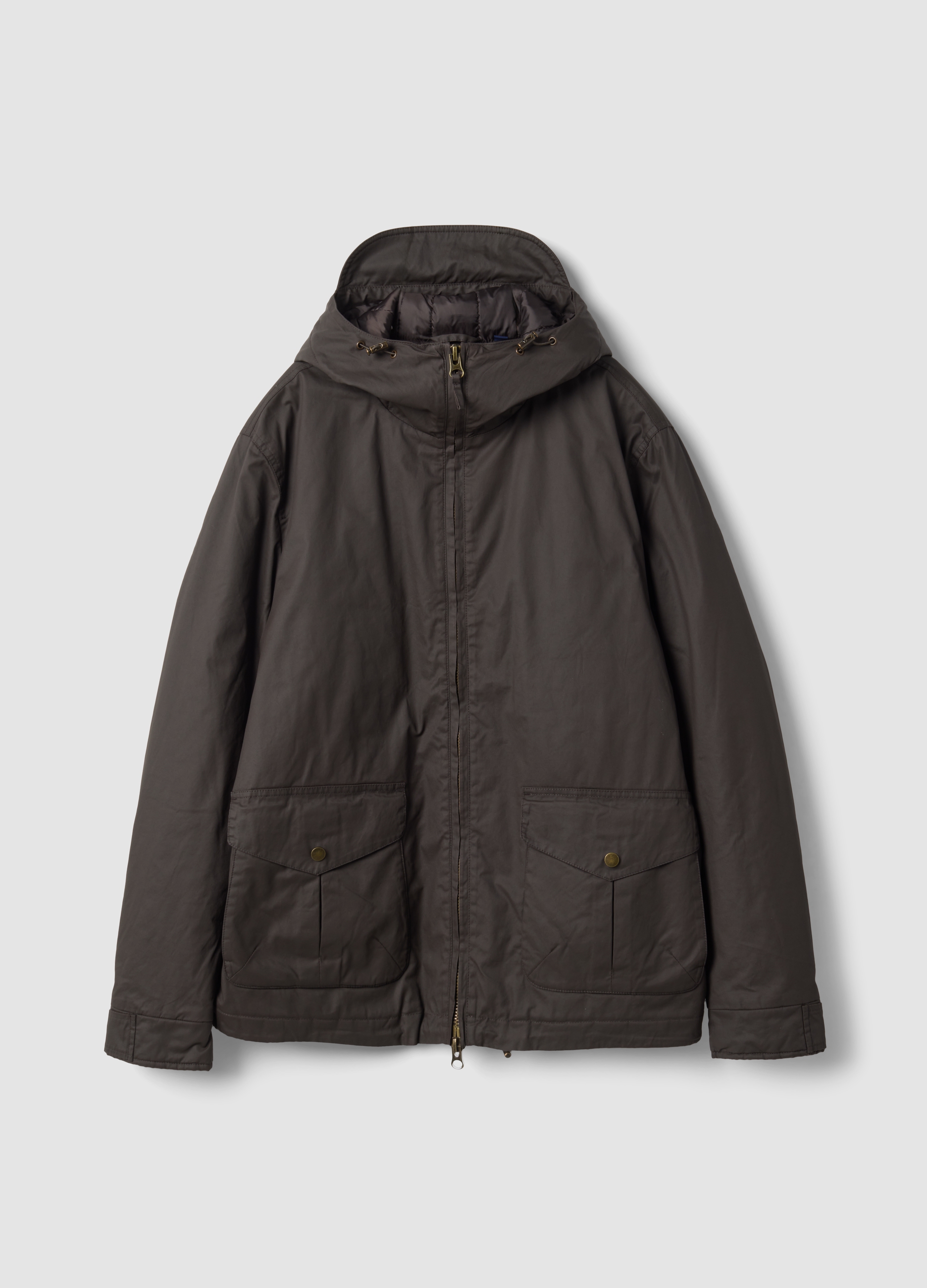 PIOMBO, Giaccone Marrone In Puro Cotone Con Cappuccio, Uomo, Marrone, Taglia: XL