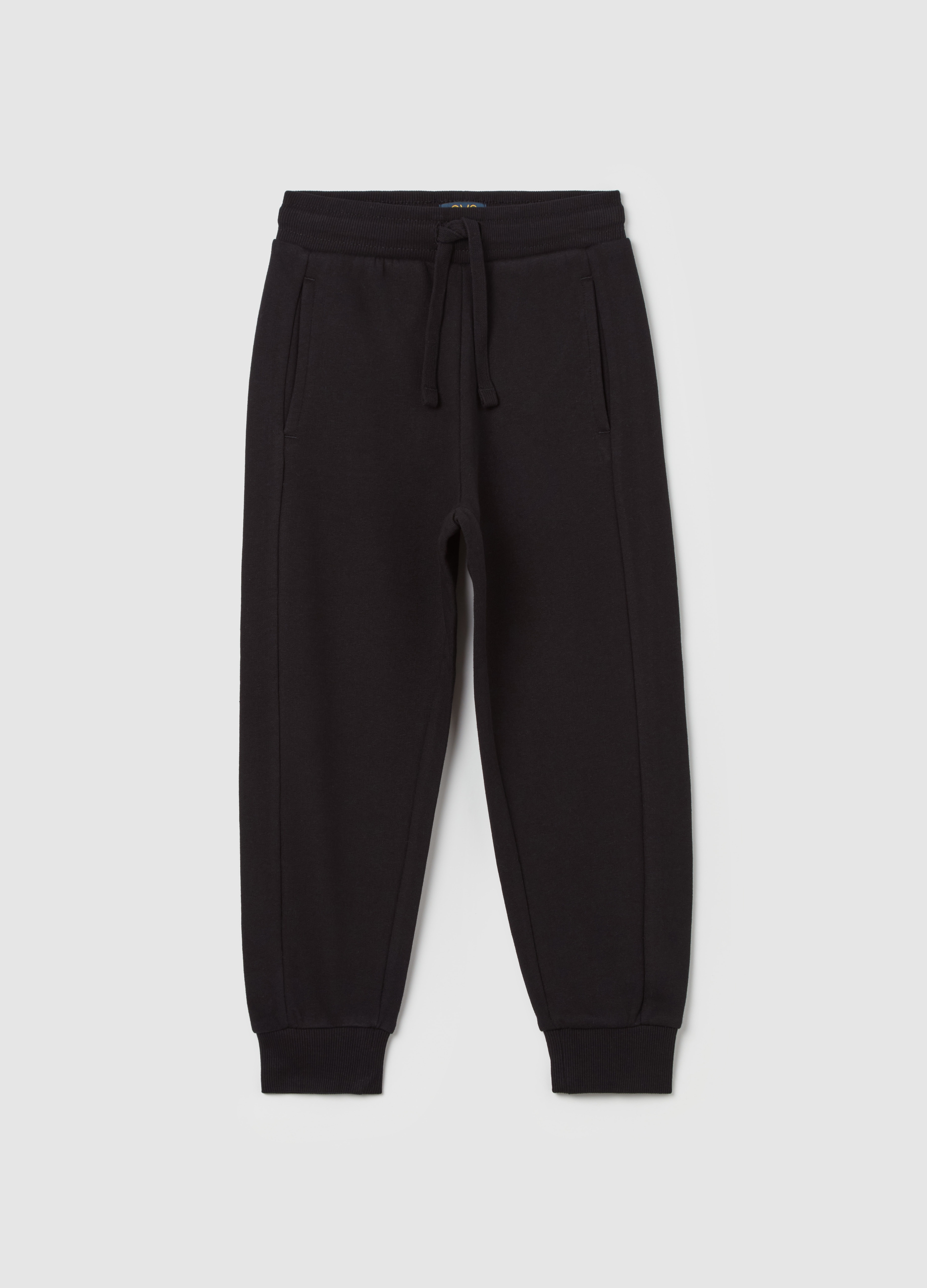 OVS KIDS, Joggers De Felpa Con Cordón, Niño, Negro, Talla: 5-6