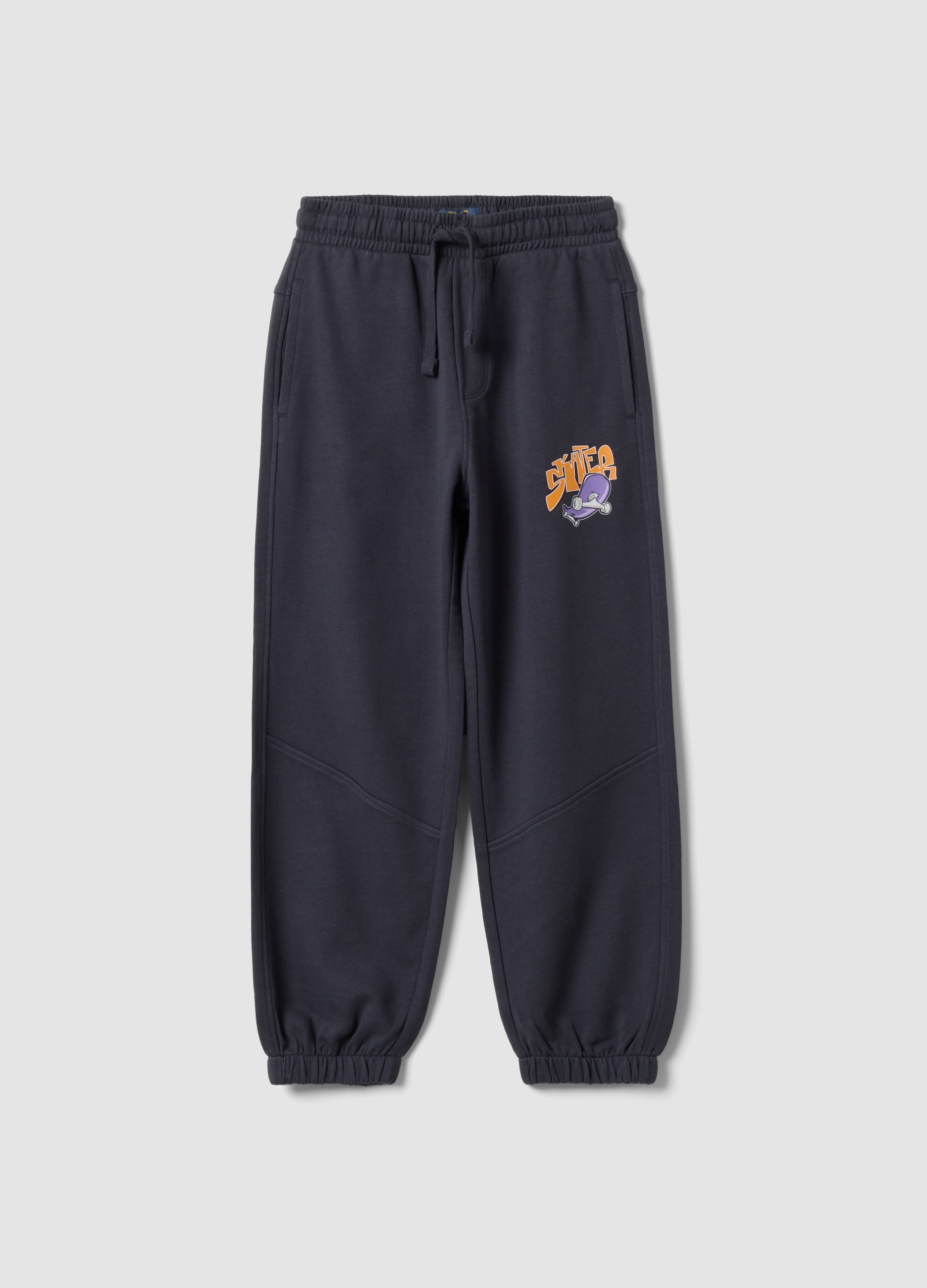 OVS KIDS, Pantaloni Jogger Grigi In Puro Cotone, Bambino, Grigio, Taglia: 3-4