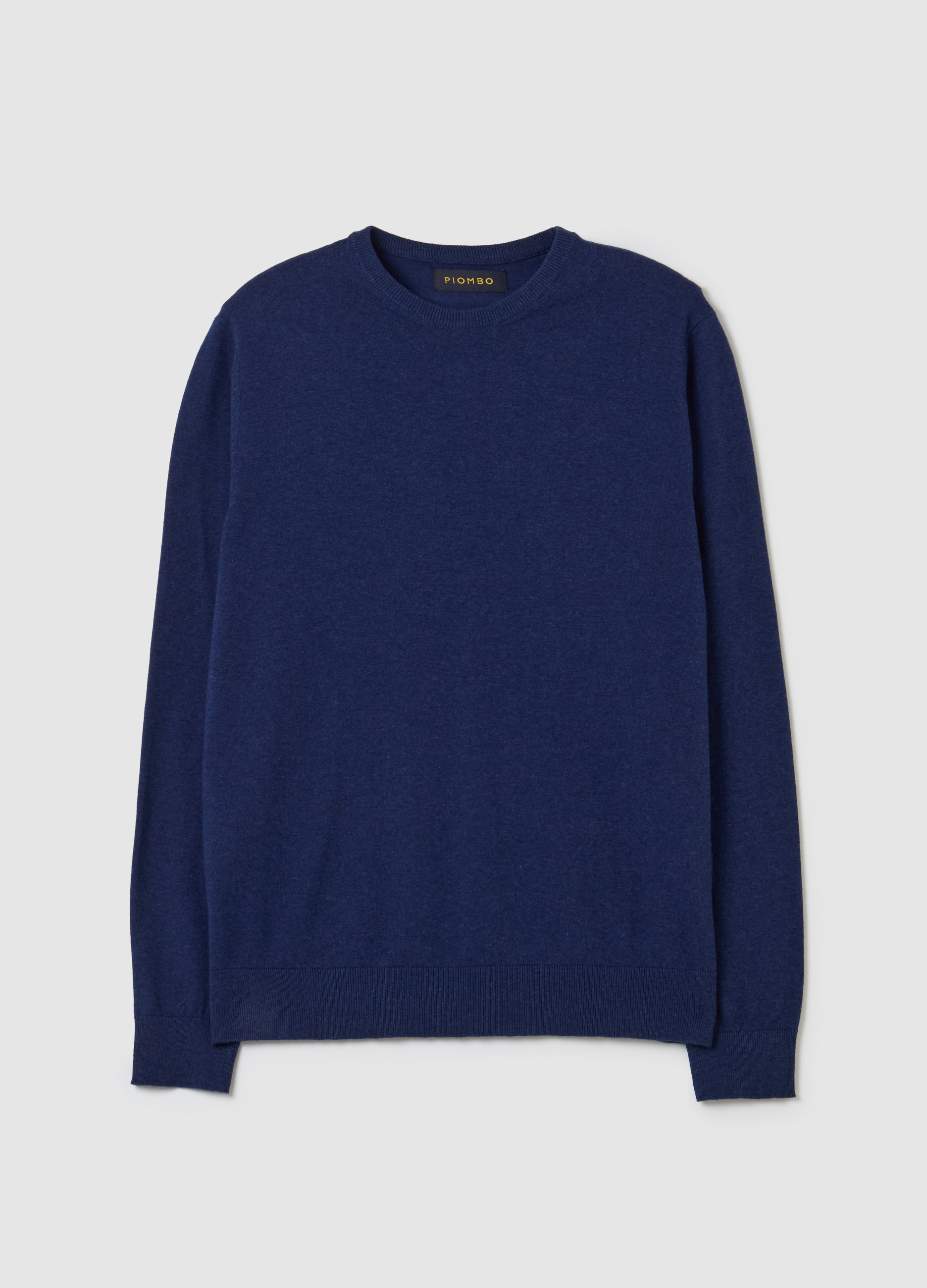 Jersey Con Cuello Redondo, Hombre, Azul real, Talla: M