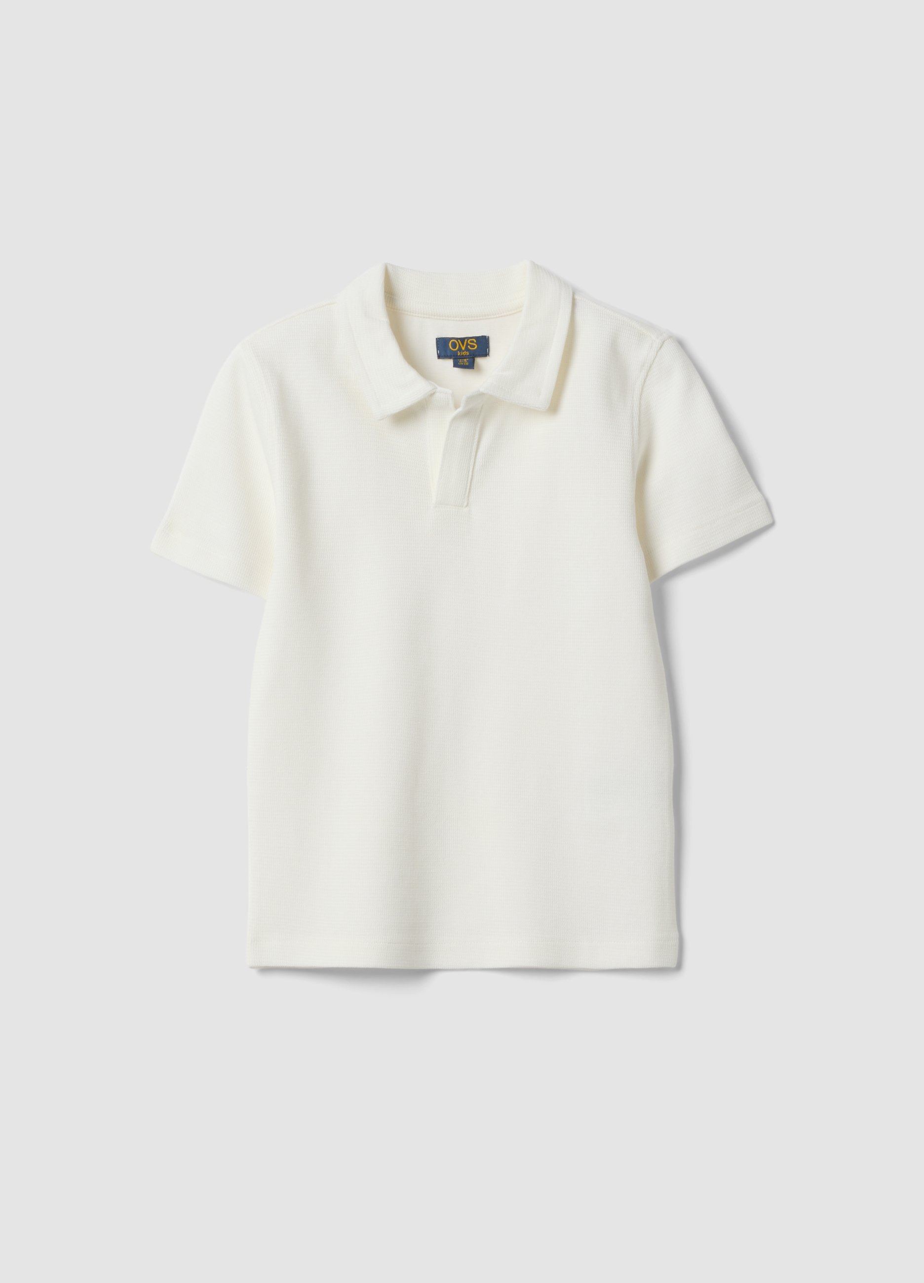 OVS KIDS, Polo Blanco De Algodón Elástico Para Niño, Niño, Blanco, Talla: 6-7