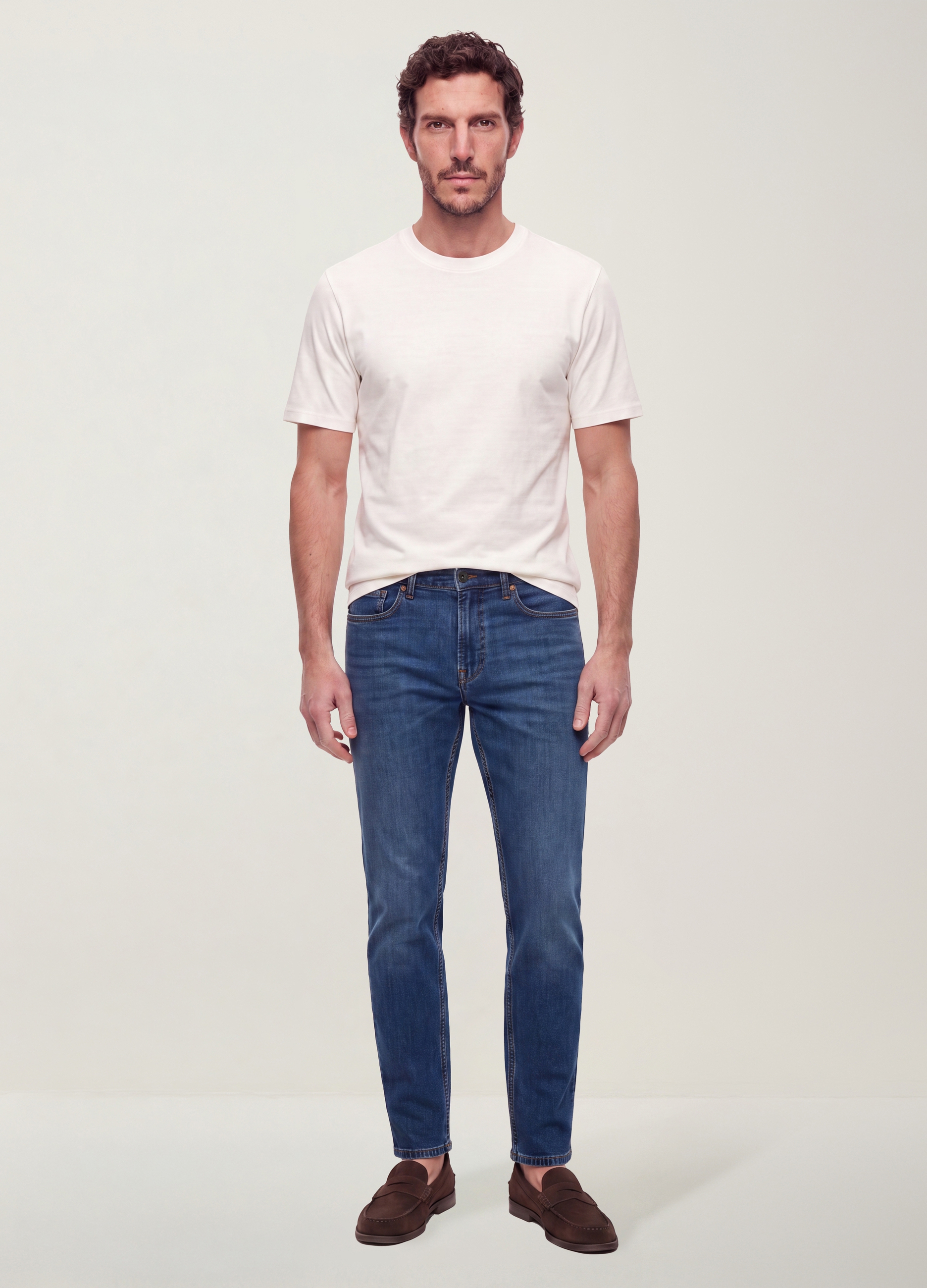 REPUBLIC OF DENIM, Jeans Blu Slim Fit In Cotone Elasticizzato, Uomo, Blu, Taglia: 54