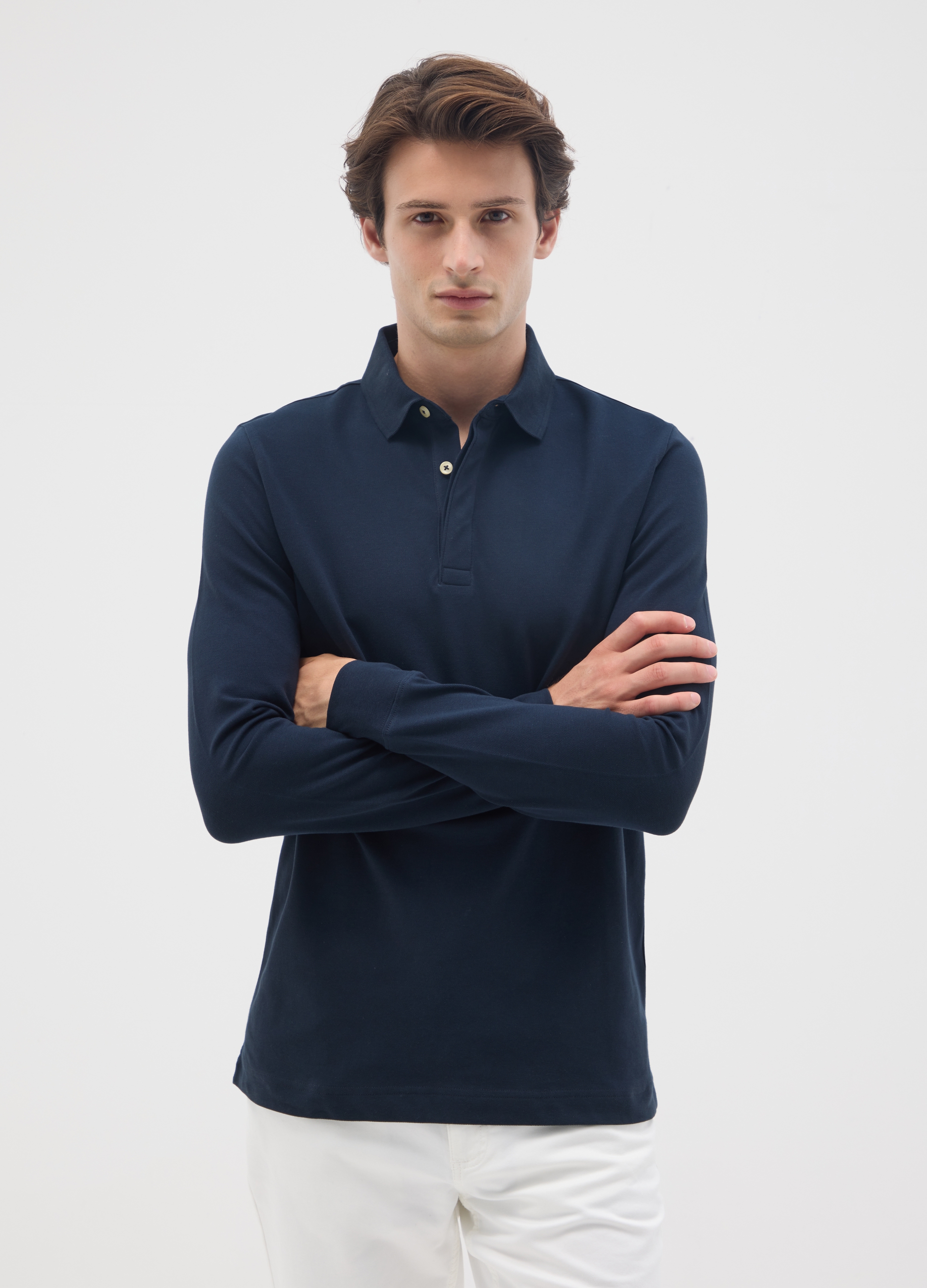 OVS, Polo In Cotone Elasticizzato Blu Regular Fit, Uomo, Blu, Taglia: S