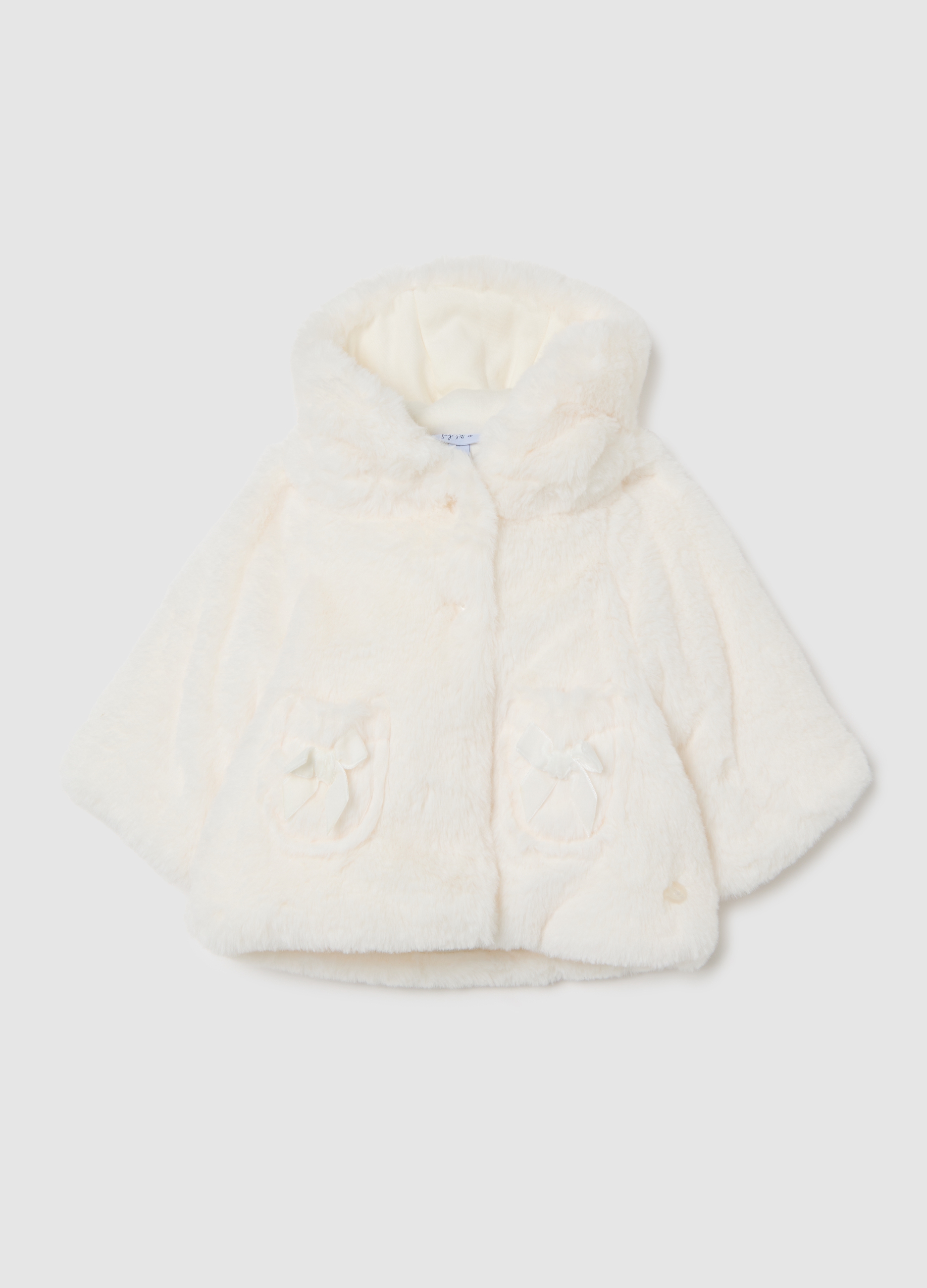 FAGOTTINO, Giacca Bianca Con Cappuccio Da Neonata Regular Fit, Bianco, Taglia: 1-3