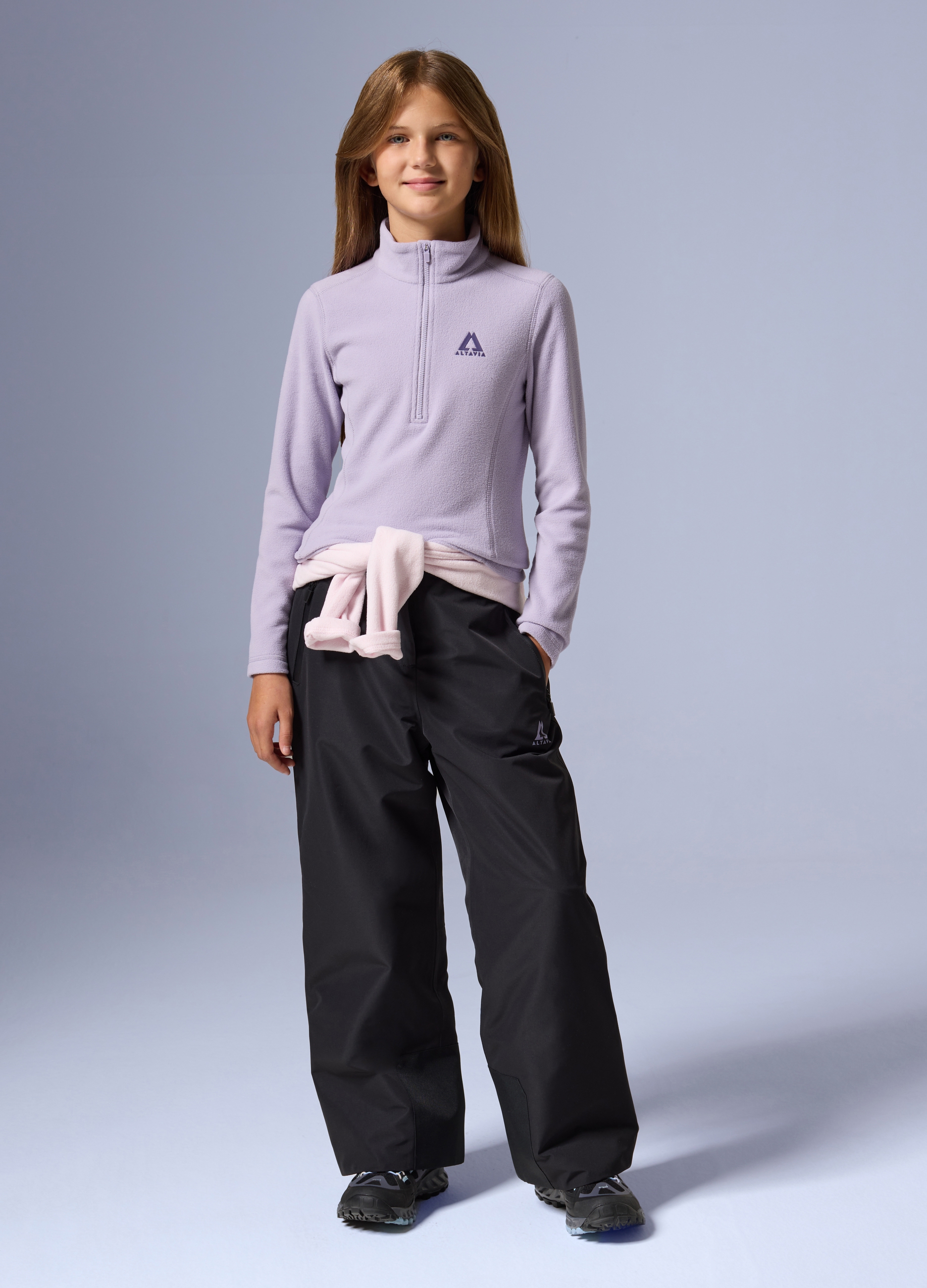 ALTAVIA, Pile Half Zip Altavia With Deborah Compagnoni, Unisex, Viola, Taglia: 14