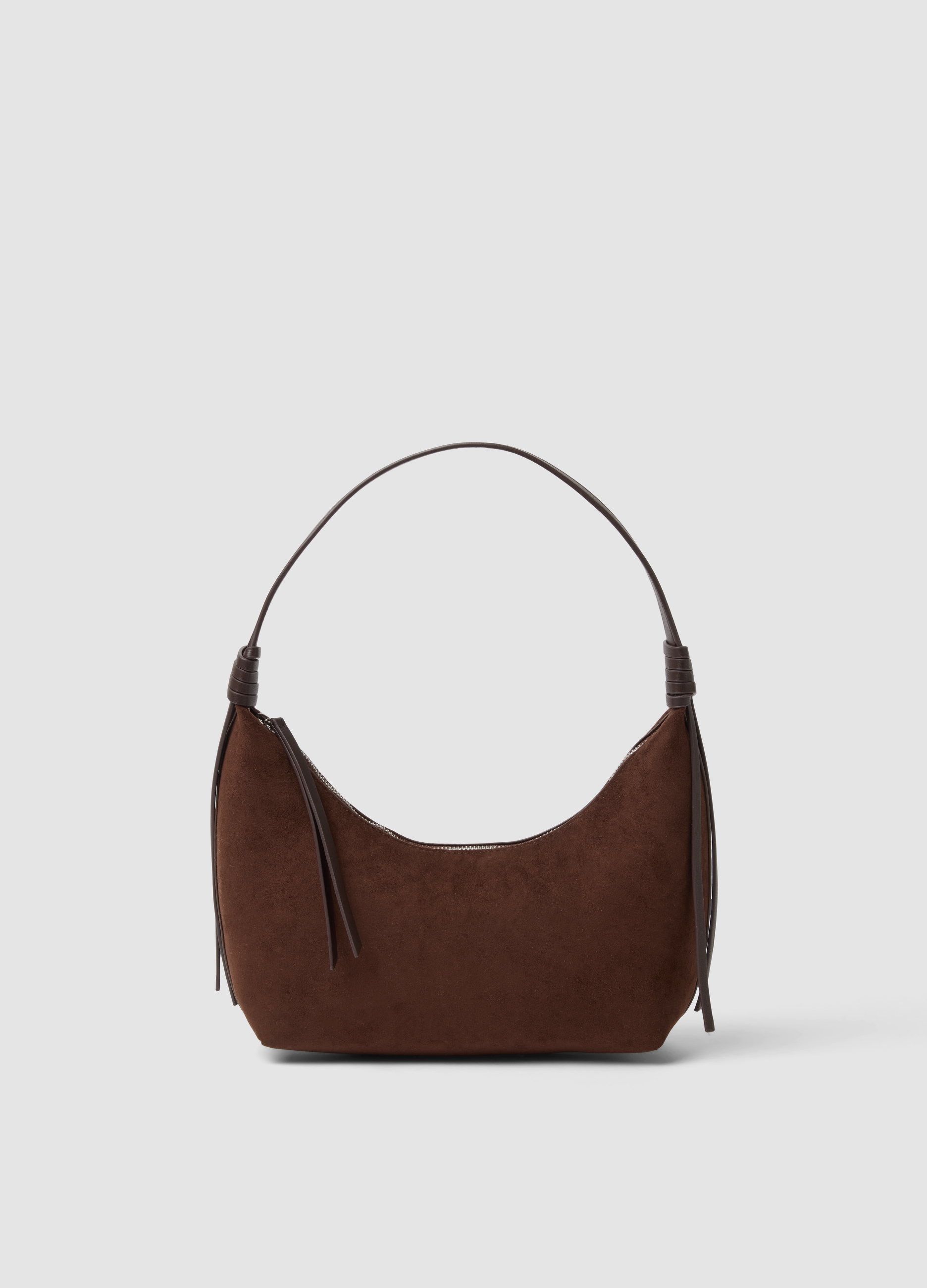 OVS, Borsa Marrone Hobo In Tessuto Elasticizzato, Donna, Marrone, Taglia: ONE SIZE