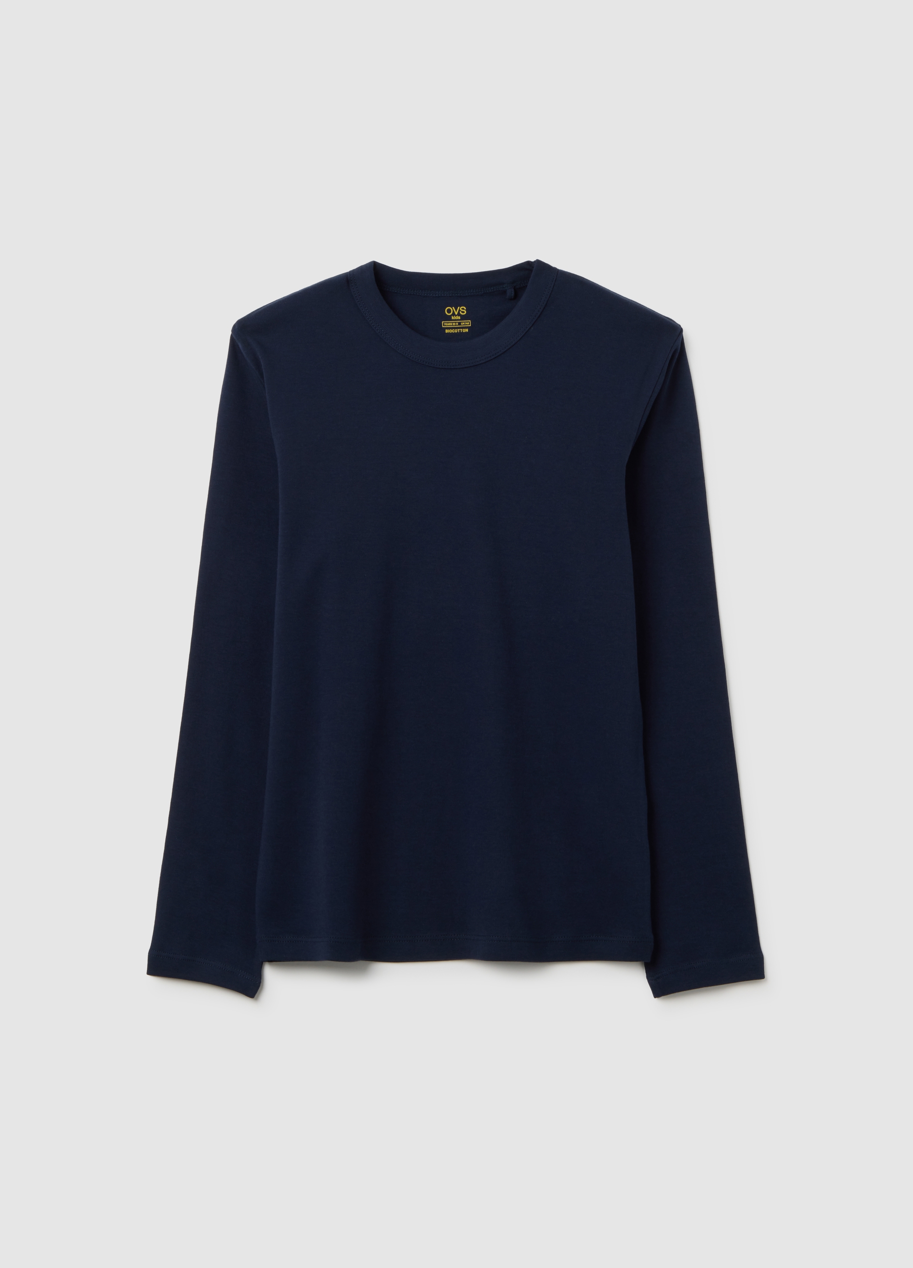 Maglia Da Ragazzo In Puro Cotone Blu Regular Fit, Niño, Azul marino, Talla: 13-14