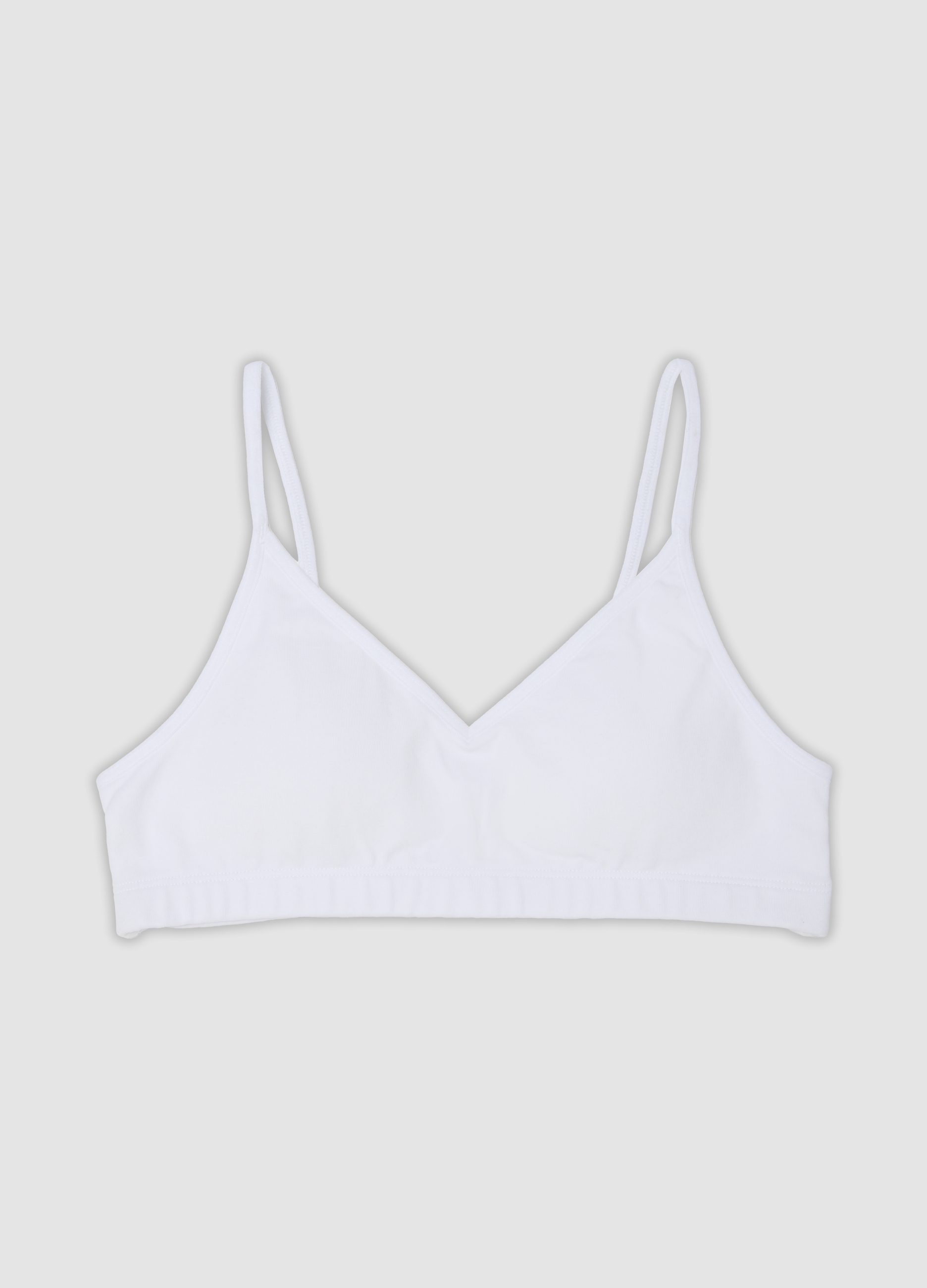OVS KIDS, Reggiseno Bianco In Cotone Organico Con Spalline Sottili Per Bambina E Ragazza, Bianco, Taglia: 14-15