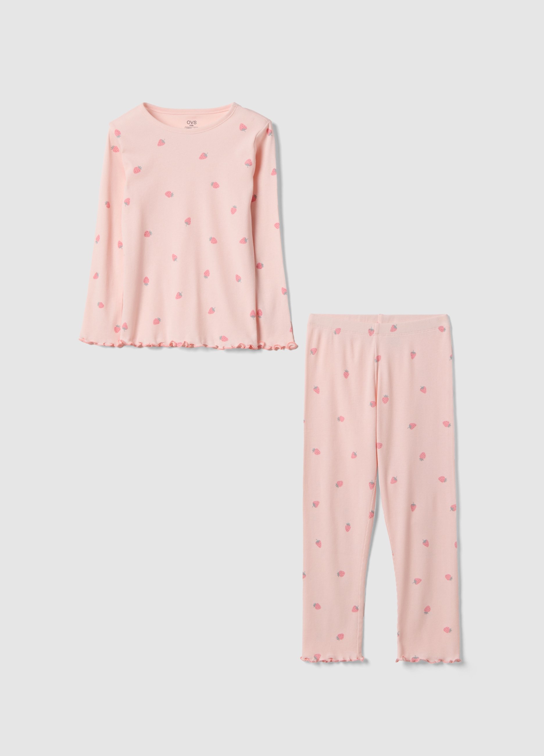 OVS KIDS, Pijama Largo Rosa De Algodón Orgánico, Niña, Rosa, Talla: 7-8