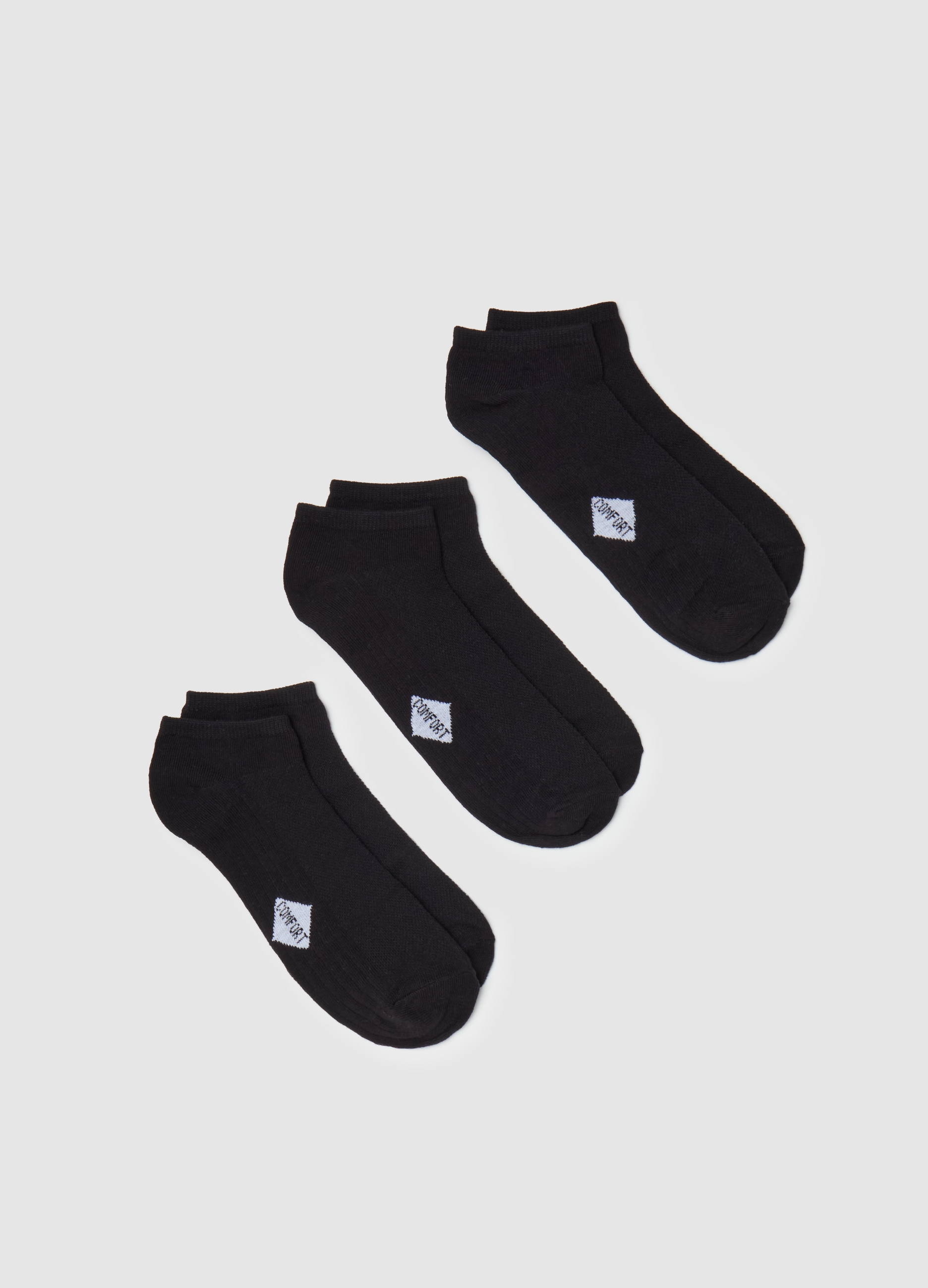 OVS , Tripack Pariscarpa Sneakers Stretch, Uomo, Nero, Taglia: 38-42