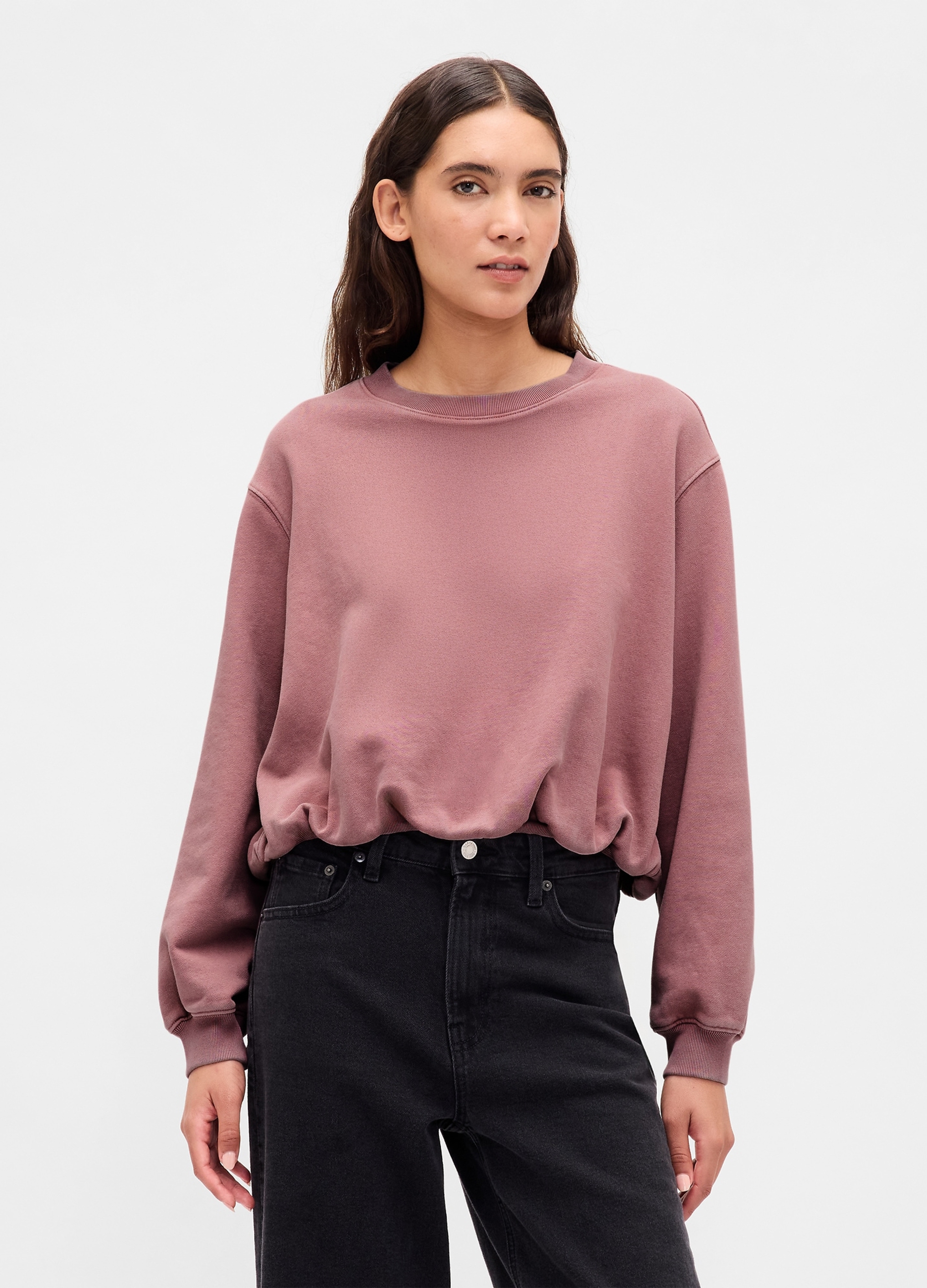 GAP, Felpa Girocollo, Donna, Rosa, Taglia: S