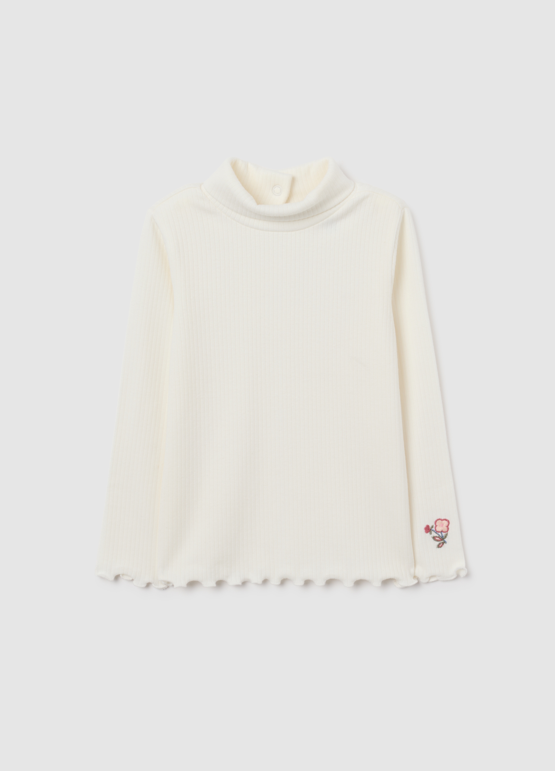 Maglietta Da Bimba In Misto Cotone Bianca Regular Fit, Niña, Blanco crema, Talla: 18-24