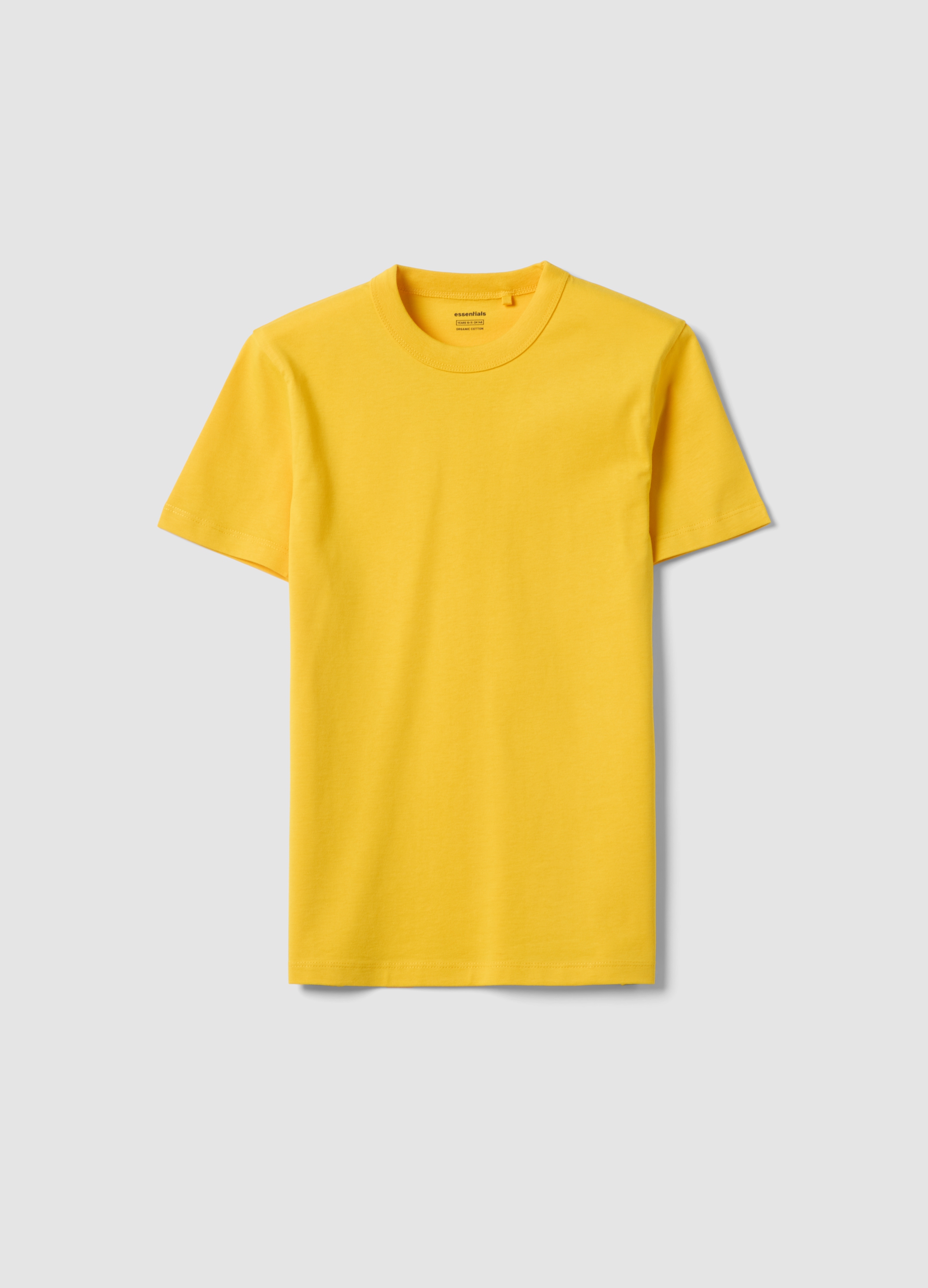 OVS KIDS, Camiseta Amarilla De Algodón Puro Para Niño, Corte Regular, Niño, Amarillo, Talla: 14-15