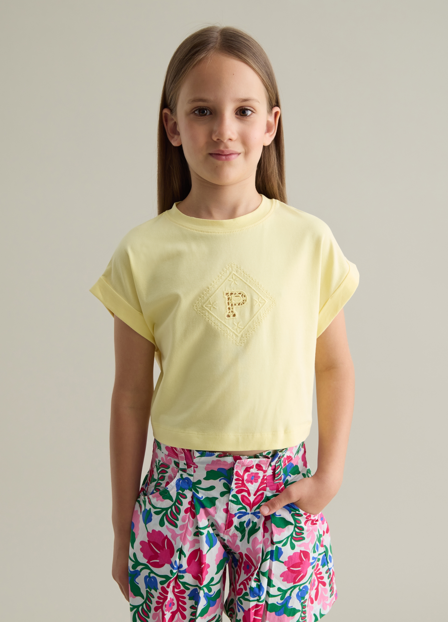OVS, T-shirt Da Bambina In Cotone Giallo Regular Fit, Giallo, Taglia: 4