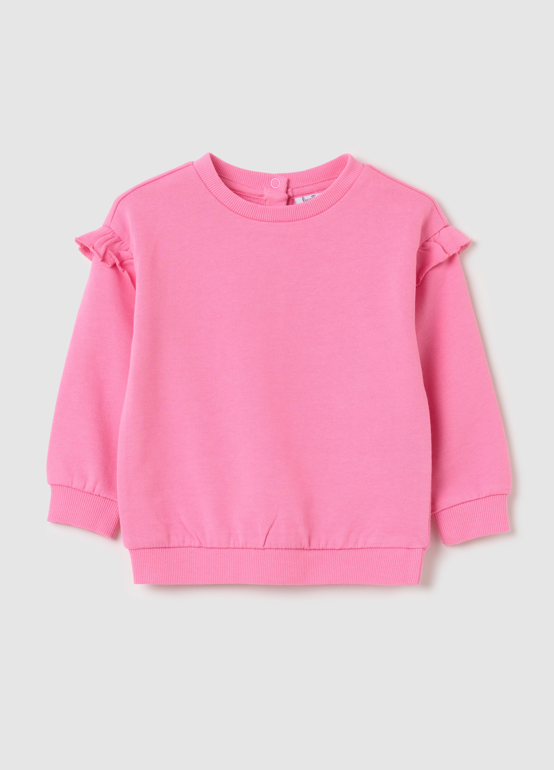 FAGOTTINO, Sudadera De Tejido Rizado Con Volantes, Niña, Rosa pastel, Talla: 12-18