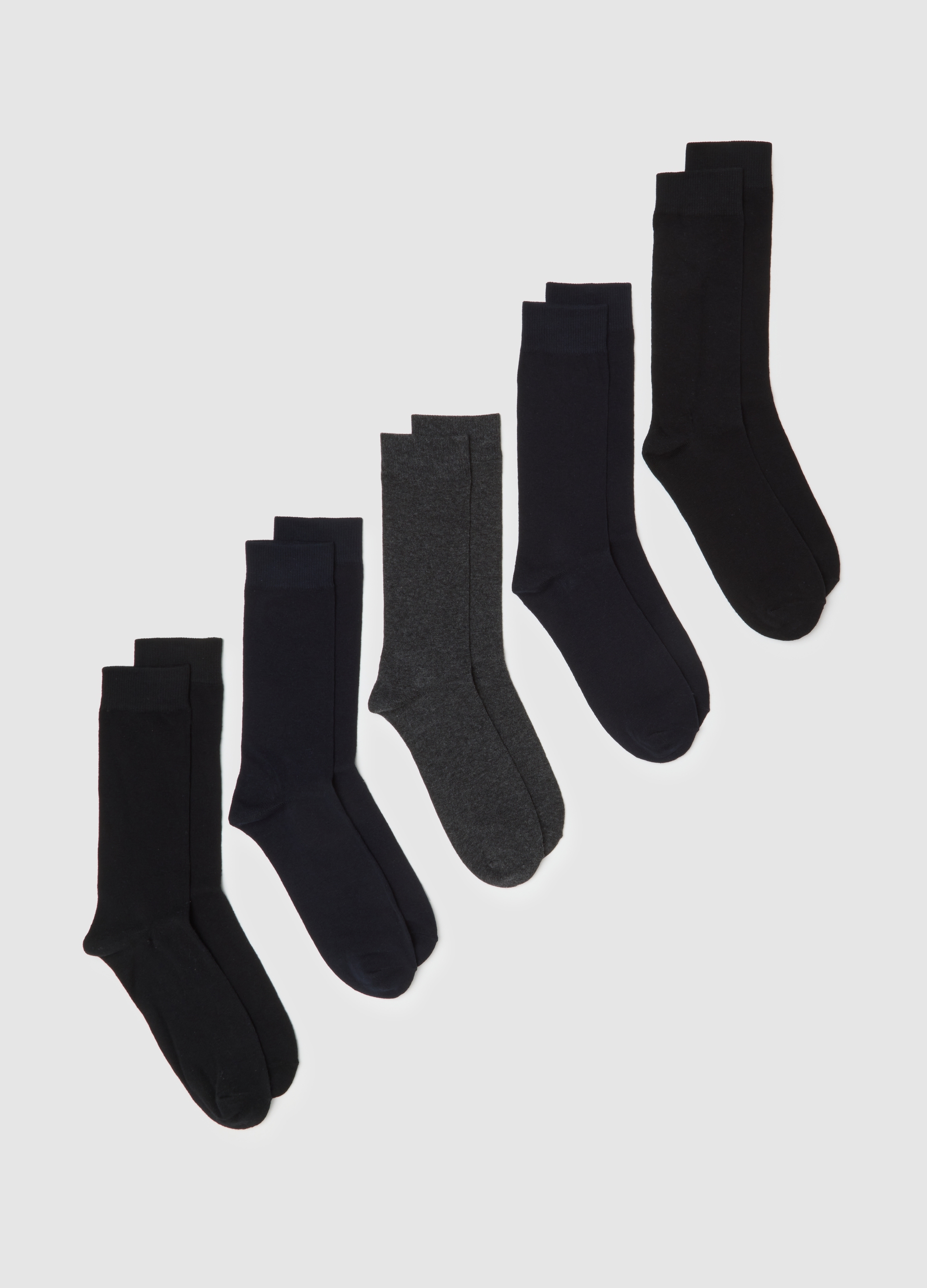 Juego De Multipack De Calcetines De Mezcla De Algodón Multicolor, Hombre, Grey/Black, Talla: 38/42