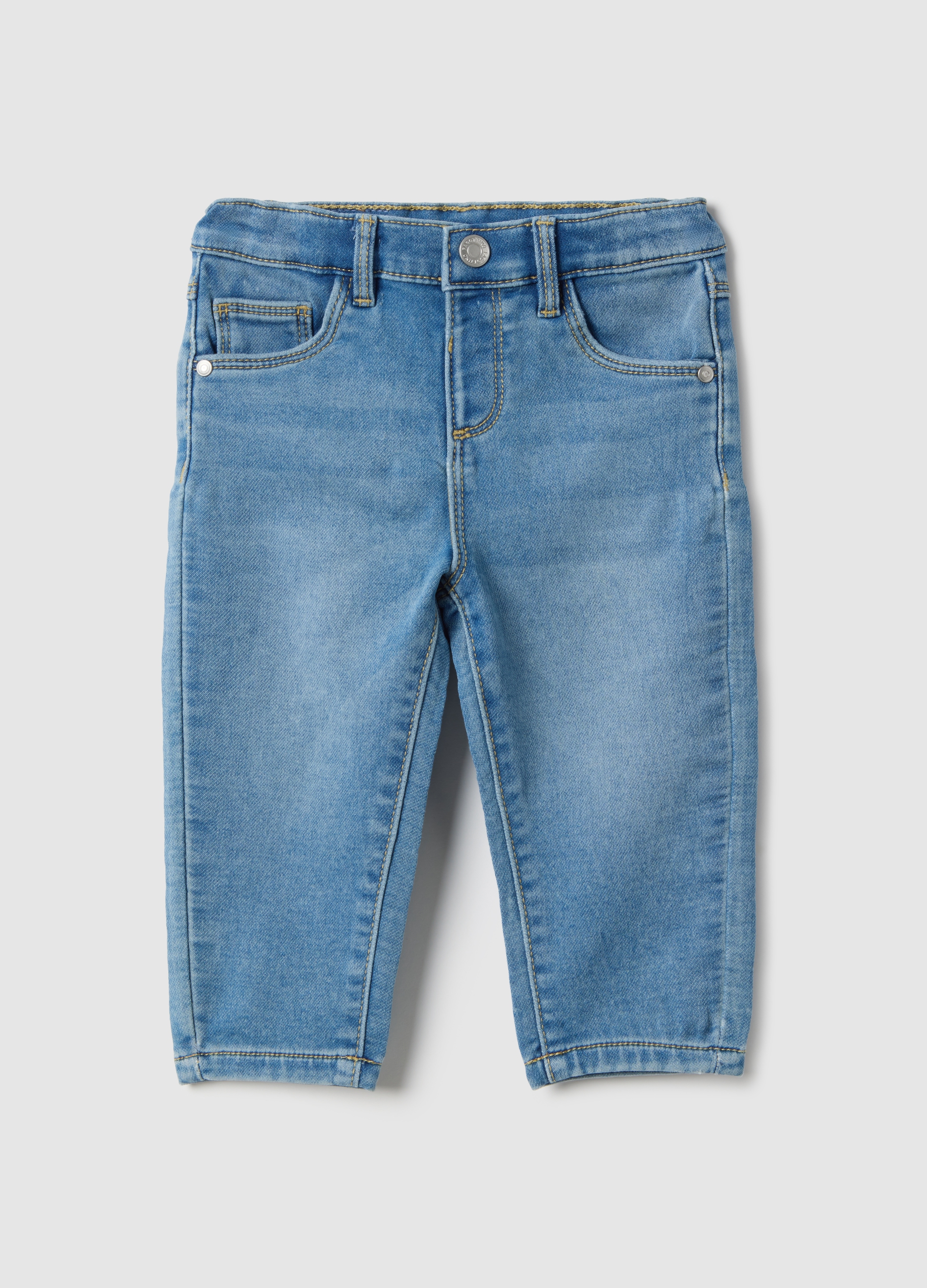 FAGOTTINO, Pantalones De Niño En Denim Azul Elástico Corte Regular, Niño, Azul vaquero, Talla: 30-36