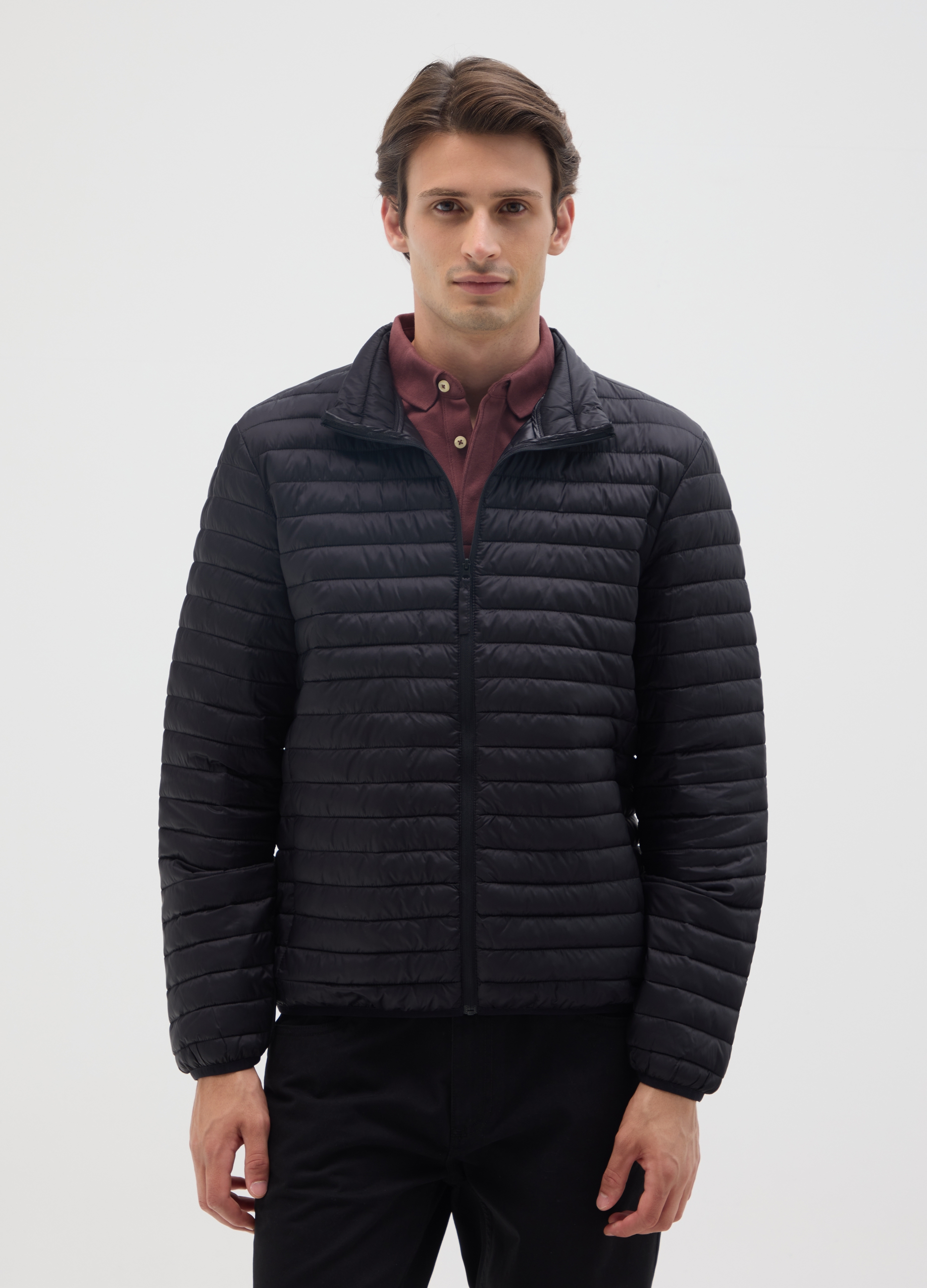 OVS, Giacca In Tessuto Nero Regular Fit, Mann, Gunmetal, Größe: S