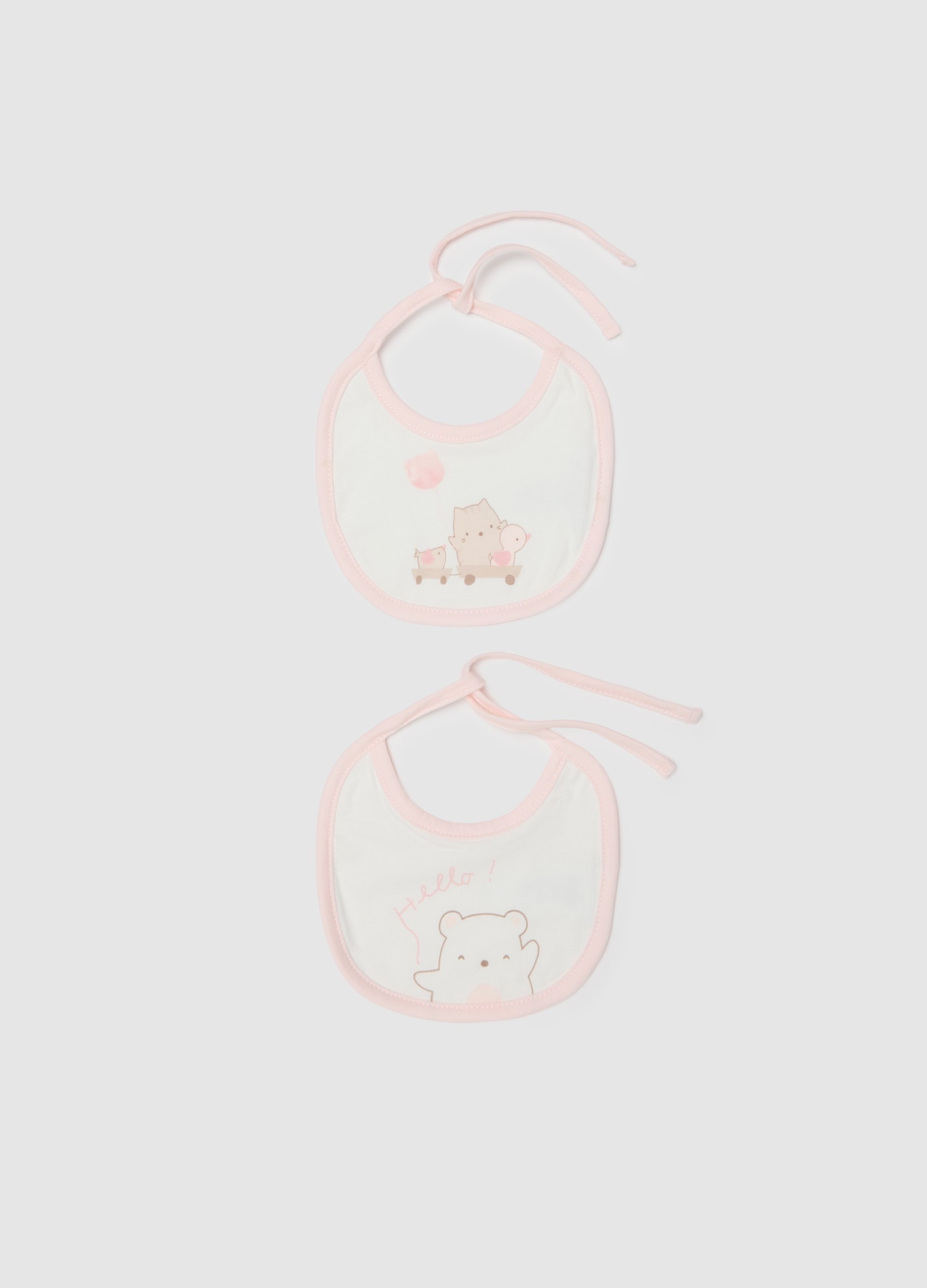 FAGOTTINO, Bipack Bavette In Puro Cotone Bianche Per Neonati, Neonato, Multicolor, Taglia: T.U.