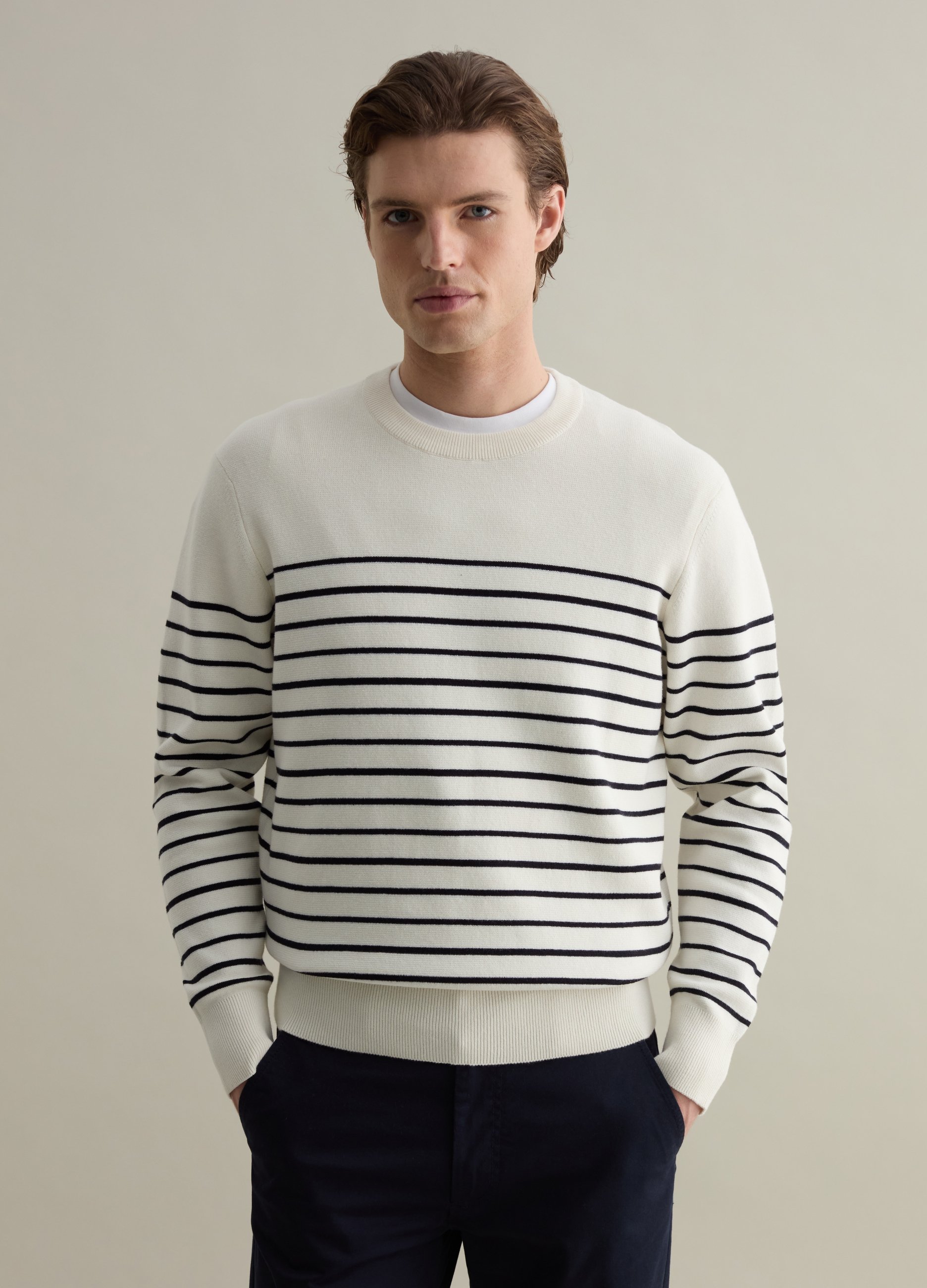 PIOMBO, Pullover A Righe Sottili, Uomo, Multicolor, Taglia: S