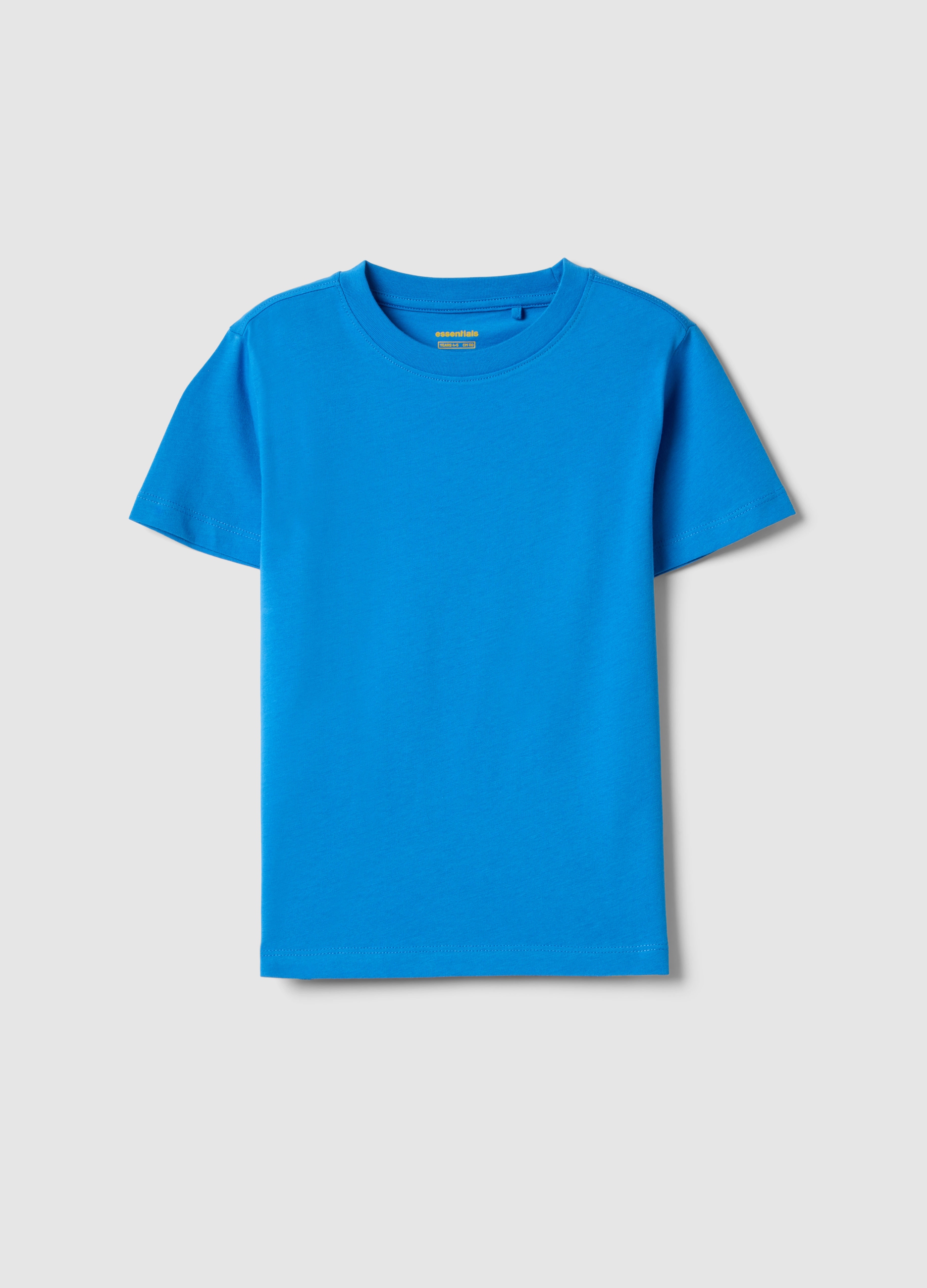 OVS KIDS, Camiseta Infantil Azul Celeste De Algodón Puro, Corte Regular, Niño, Azul Claro, Talla: 9-10