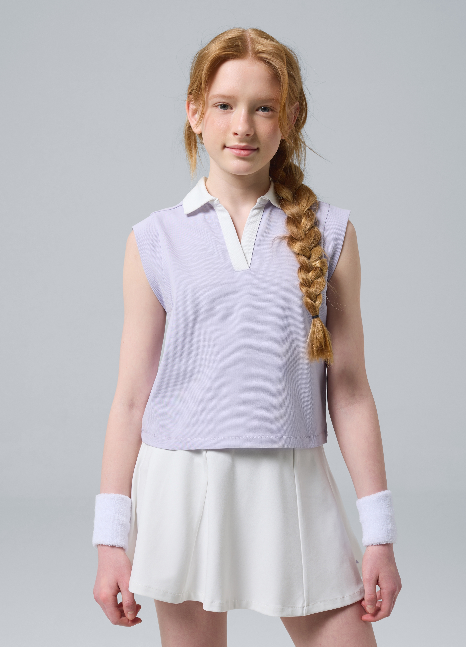 ALTAVIA COURT, Polo Sportiva Viola In Cotone Elasticizzato Altavia Court, Bambina, Viola, Taglia: 12-13