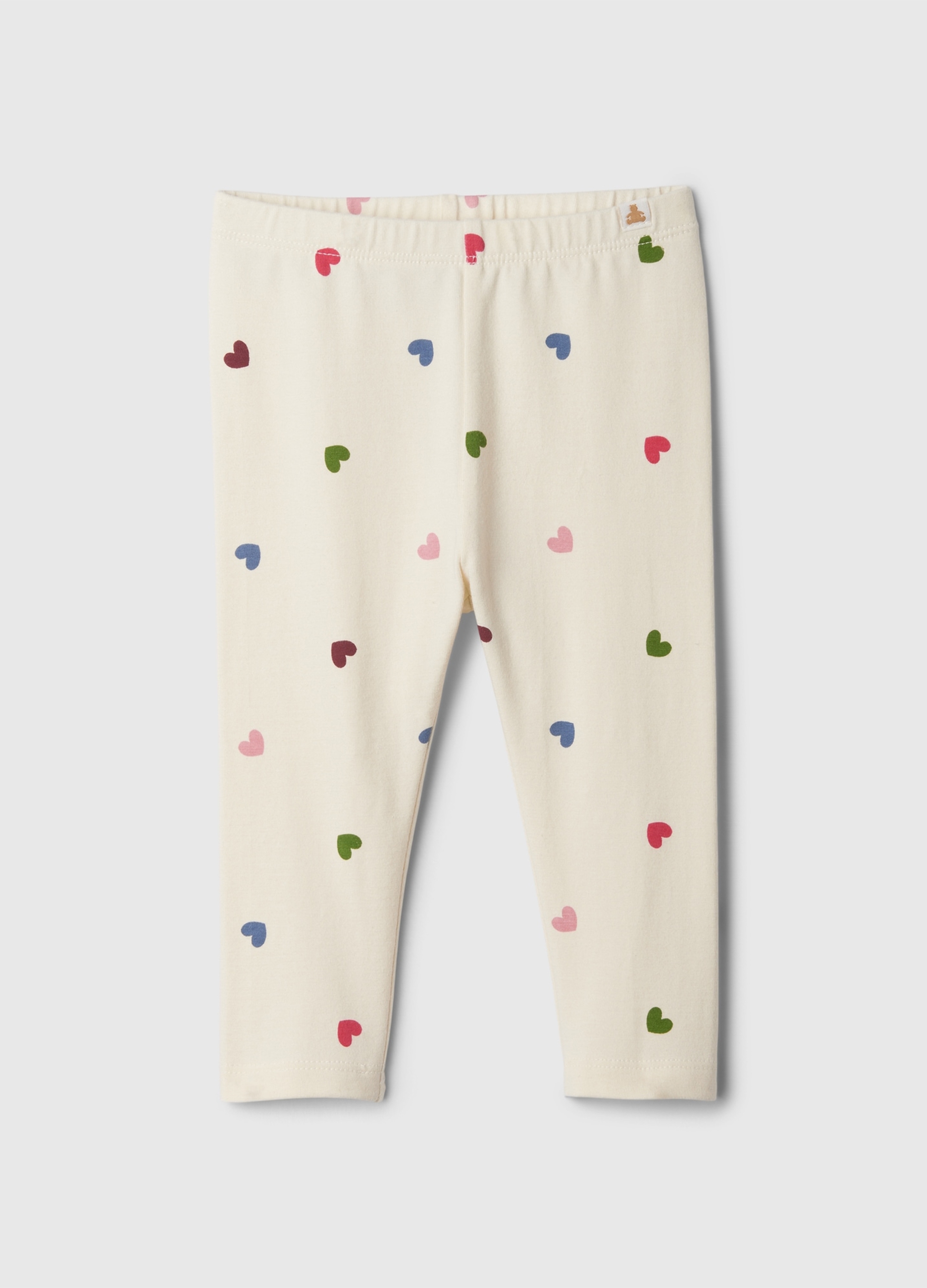 GAP KIDS, Leggings In Cotone Stretch Con Stampa, Unisex, Bianco, Taglia: 3Y/91-99