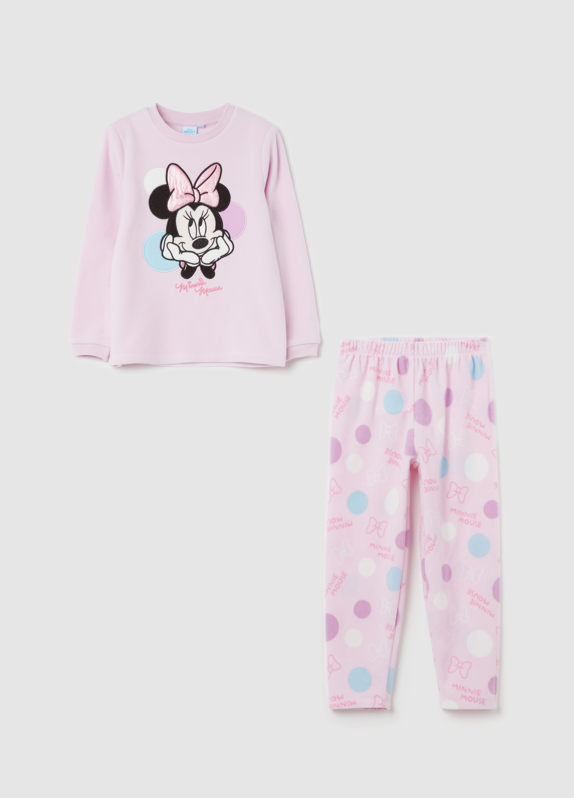 OVS KIDS, Pijama De Tejido Polar Con Bordado Minnie, Niña, Rosa, Talla: 5-6