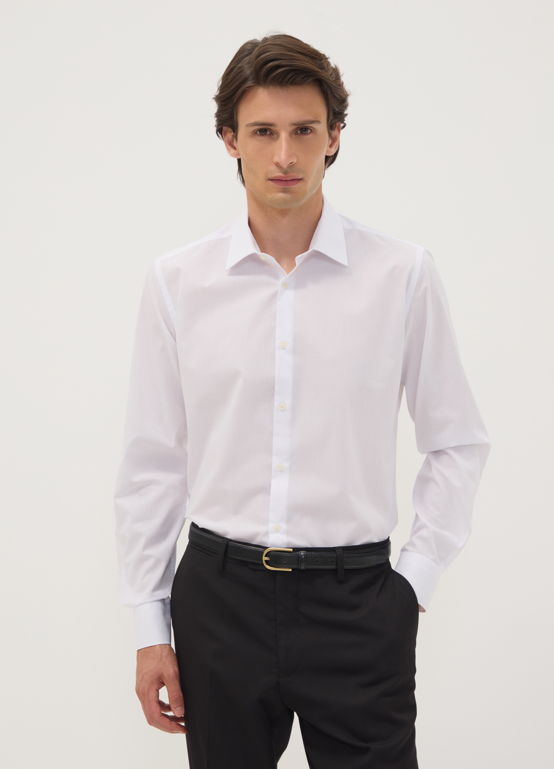 OVS, Camicia Bianca Slim Fit Con Colletto Classico Easy Iron, Uomo, Bianco, Taglia: 38