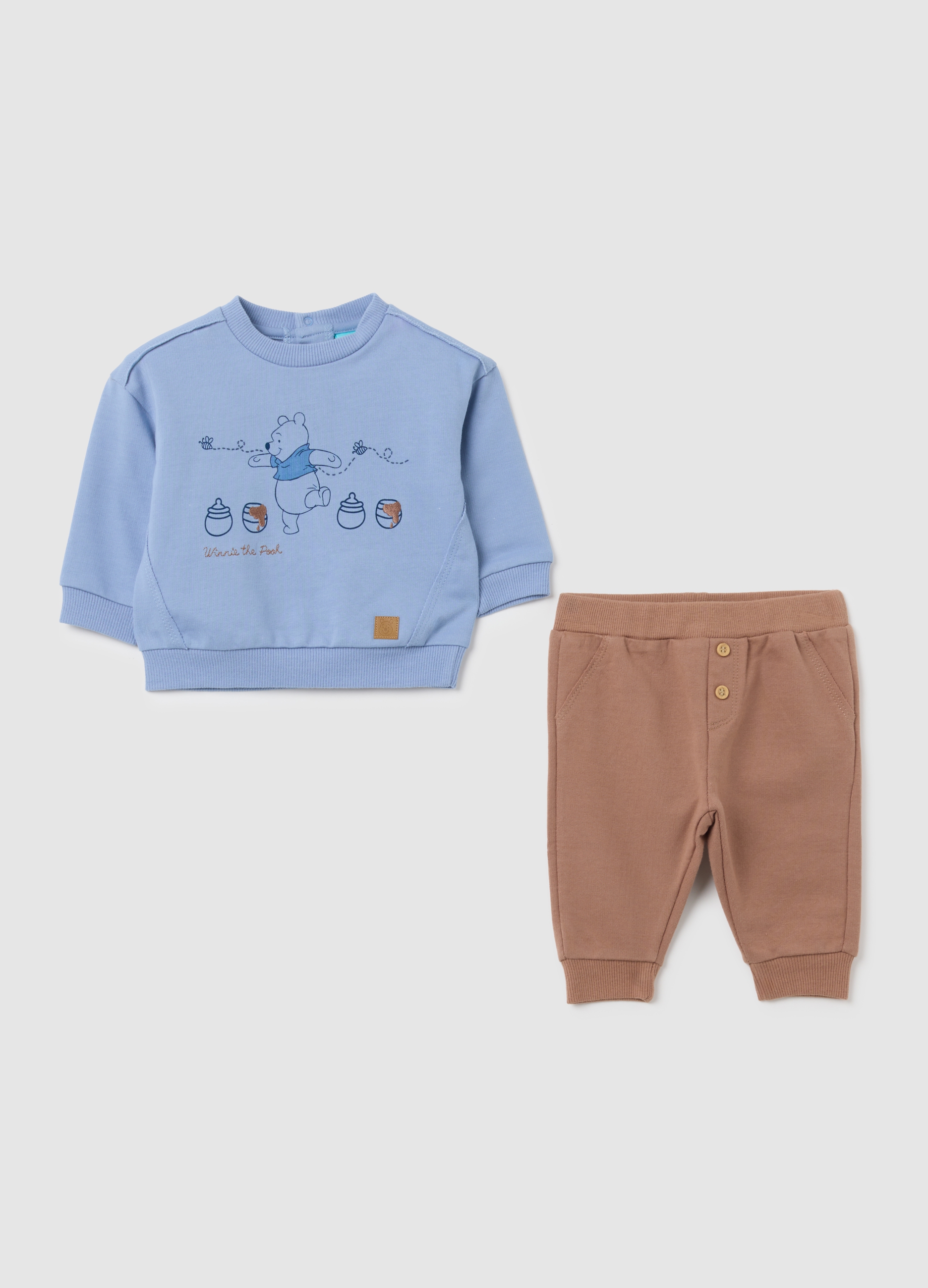 Conjunto Para Bebé En Algodón Azul Puro, Bebé Niño, Azul claro, Talla: 1-3