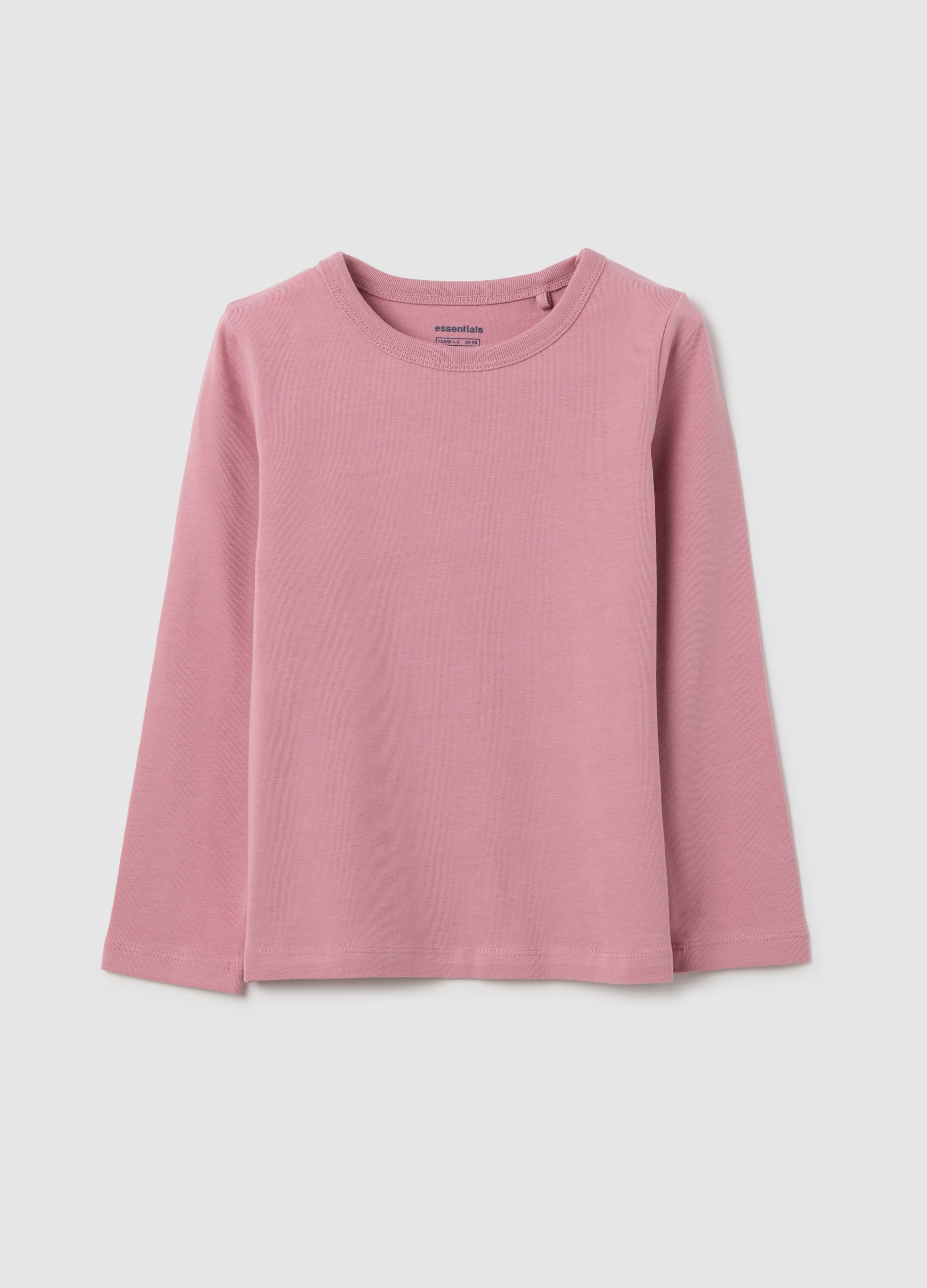OVS, Mädchen Langarmshirt Aus Rosa Baumwolle Mit Regular Fit, Mädchen, Malve, Größe: 3-4