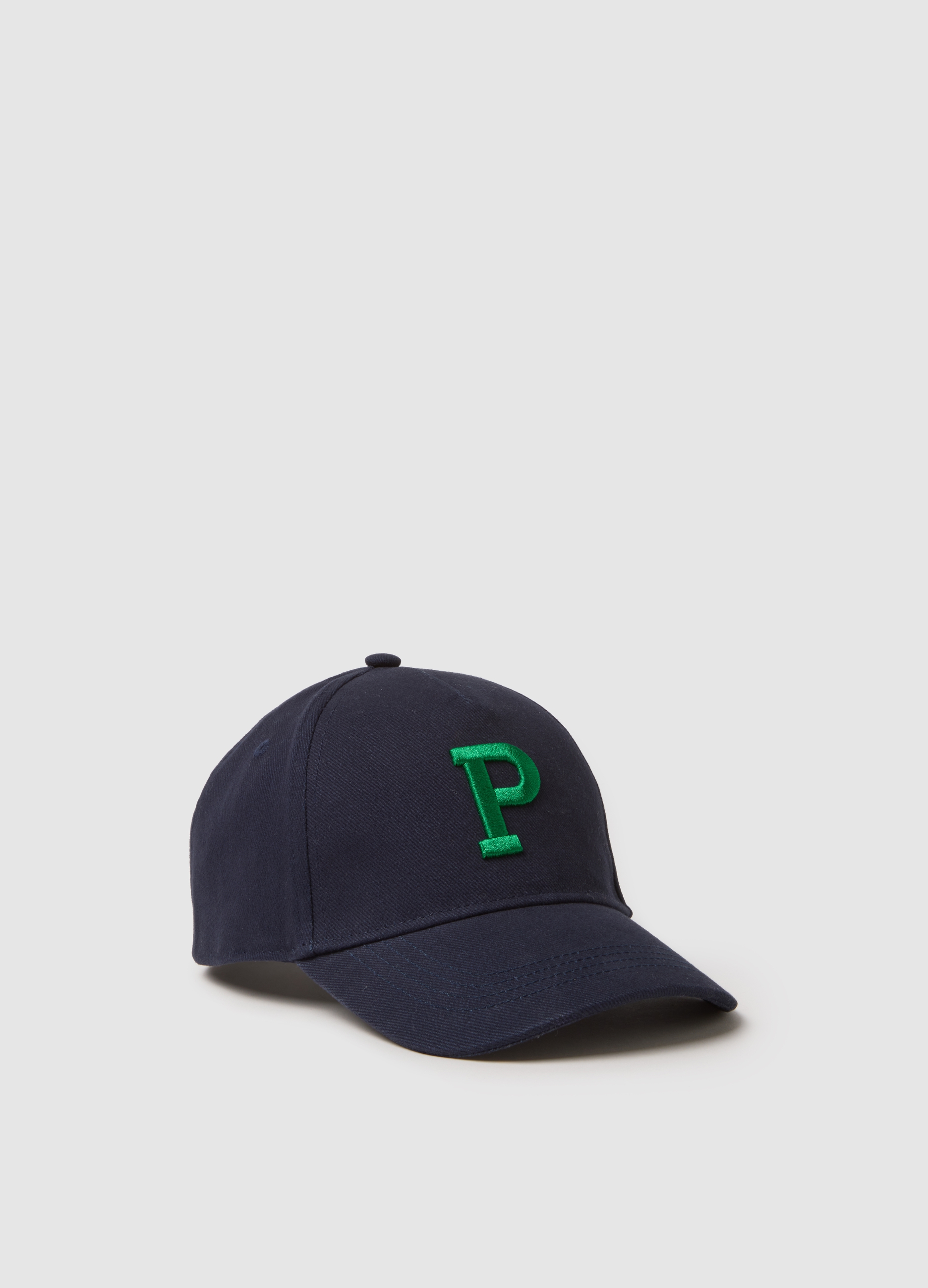 PIOMBO KIDS, Gorra De Béisbol Para Niños De Algodón Azul Puro Con P Bordada, Niño, Azul oscuro, Talla: 54