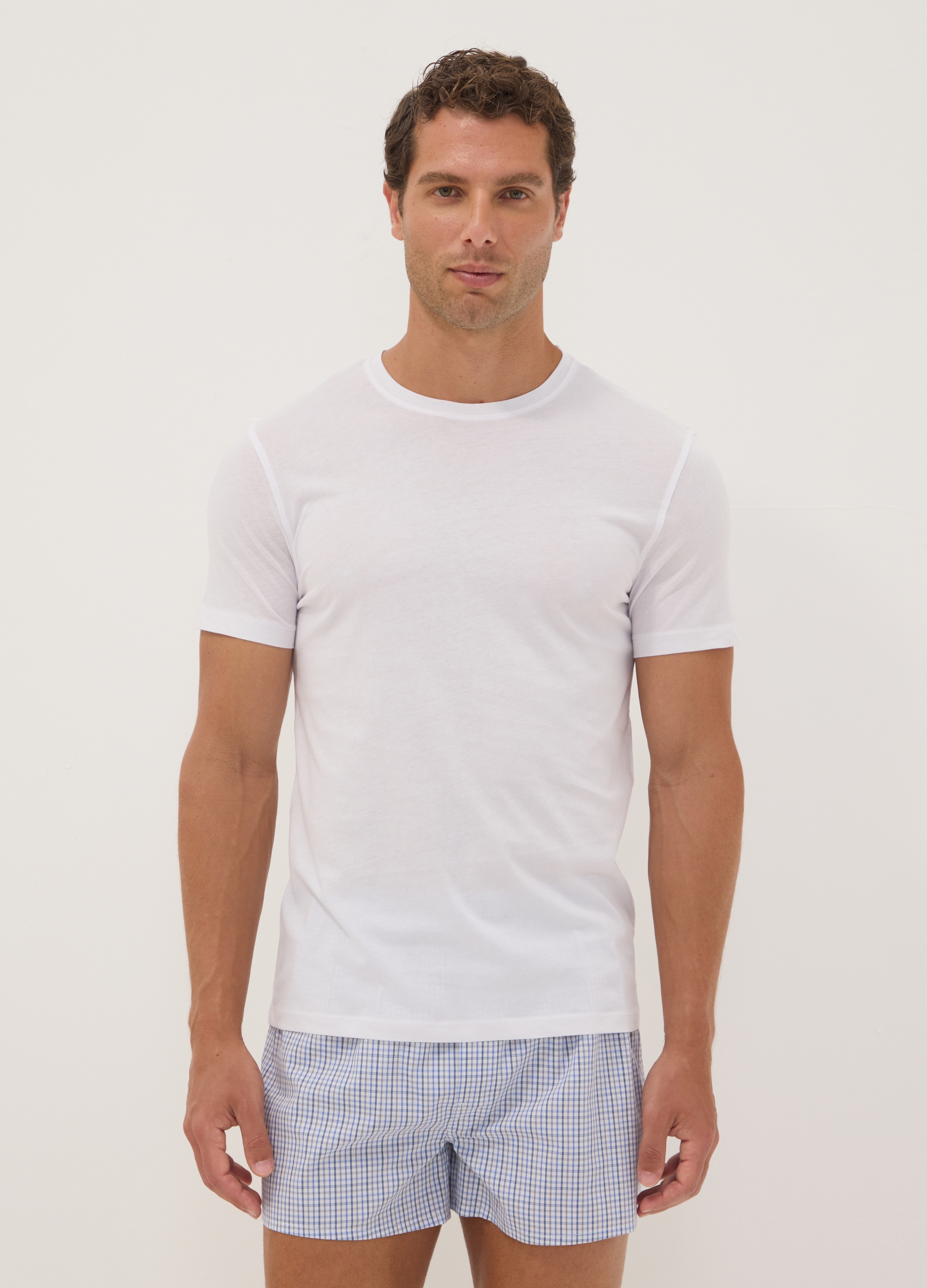 OVS, Bipack Di T-shirt Bianche In Puro Cotone Extrafine A Girocollo, Uomo, Bianco, Taglia: XXL
