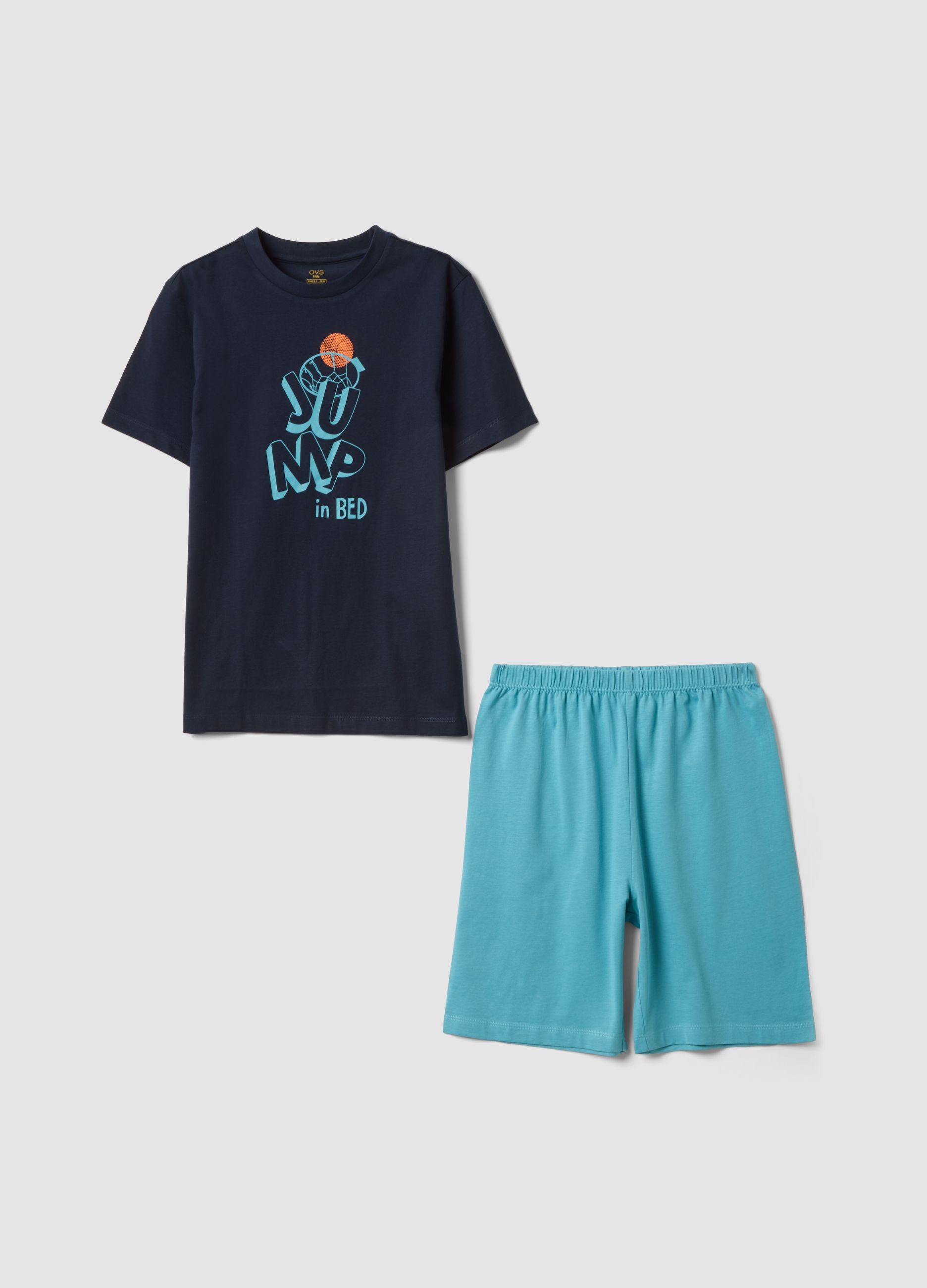 OVS KIDS, Pigiama Corto In Puro Cotone Multicolor Da Ragazzo Con Stampe, Bambino, Multicolor, Taglia: 11-12