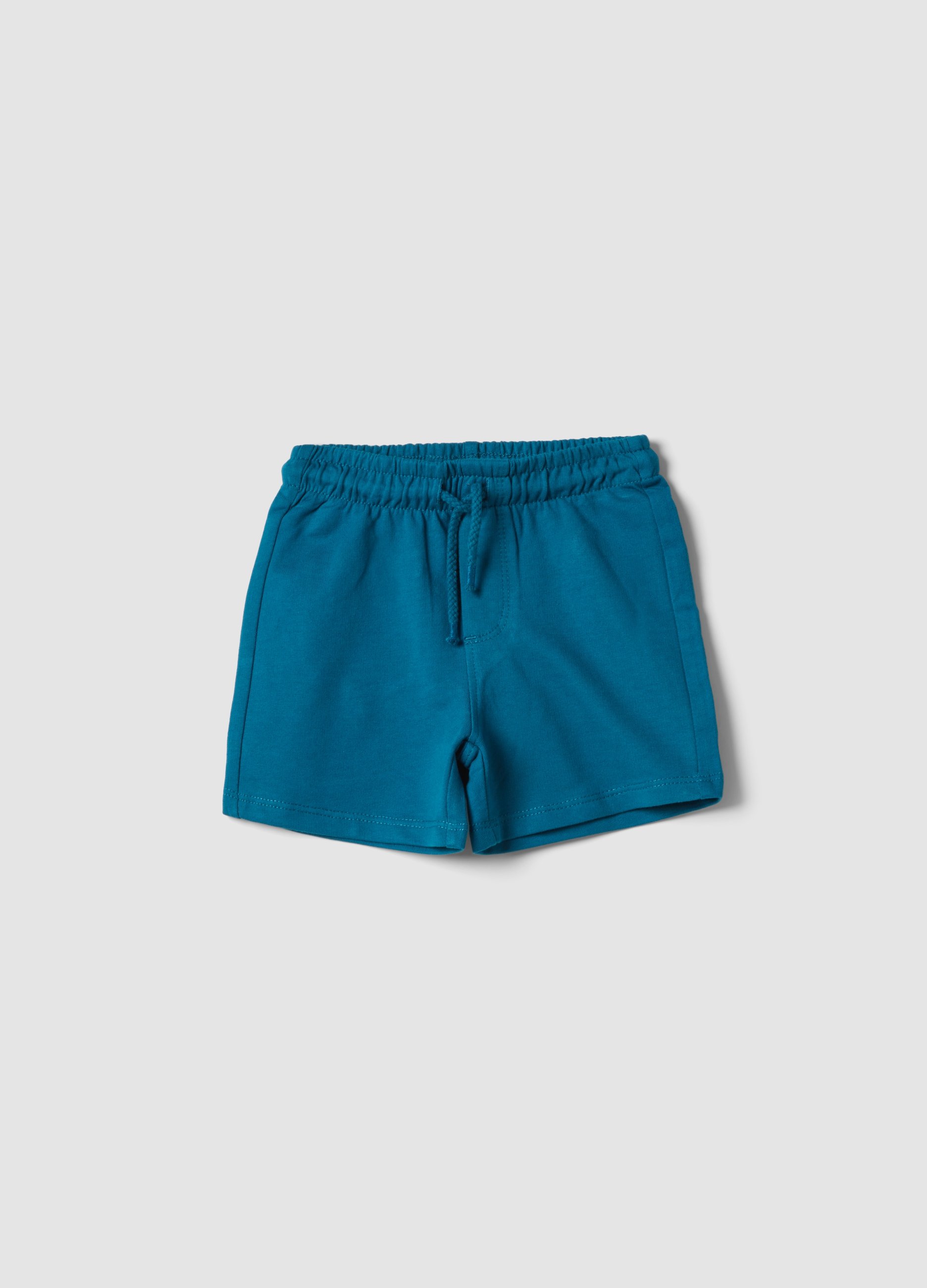 FAGOTTINO, Bermuda Azul De Puro Algodón Para Niño Con Cintura Elástica, Niño, Azul suave, Talla: 30-36