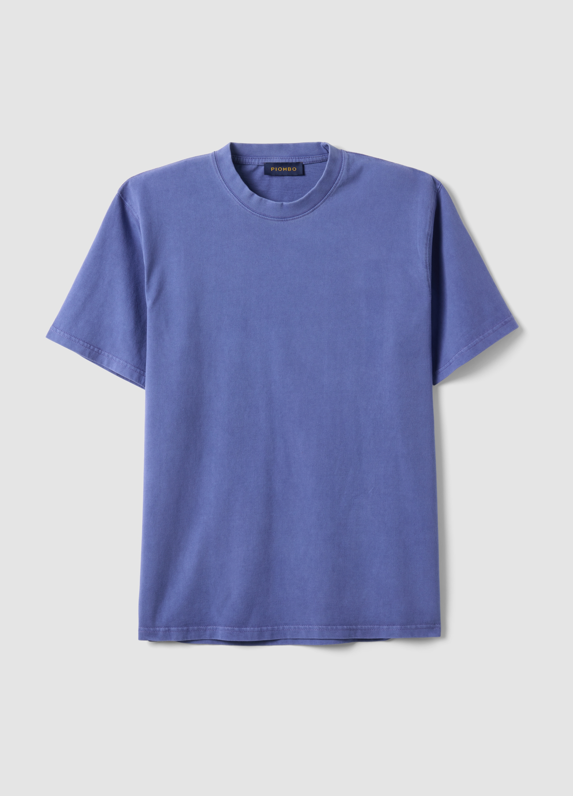 PIOMBO, Camiseta Azul De Algodón Puro Con Ajuste Relajado, Hombre, Azul real, Talla: L