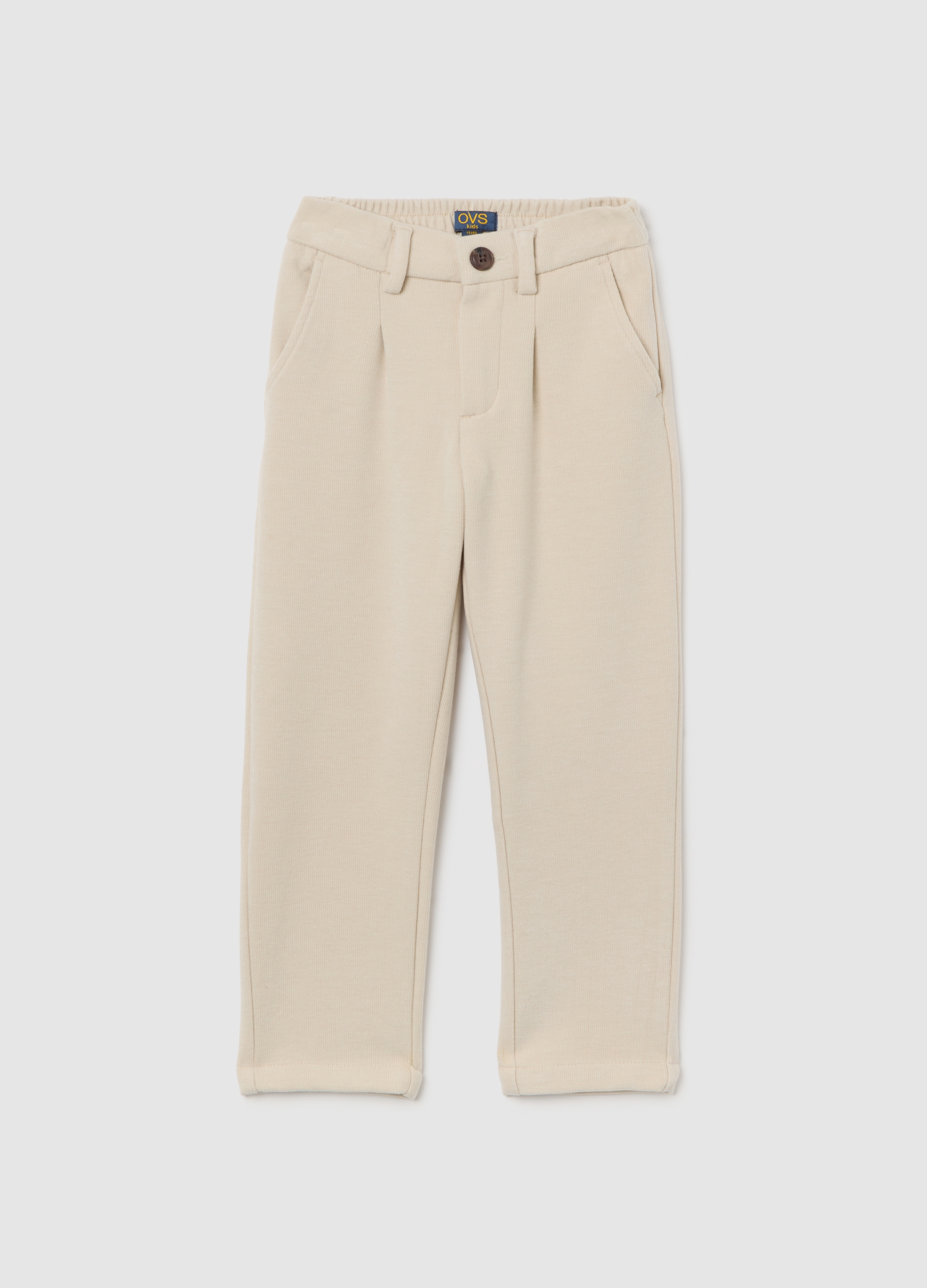 OVS KIDS, Pantalones Beige Regular Fit Para Niños, Niño, Beige Jaspeado, Talla: 5-6