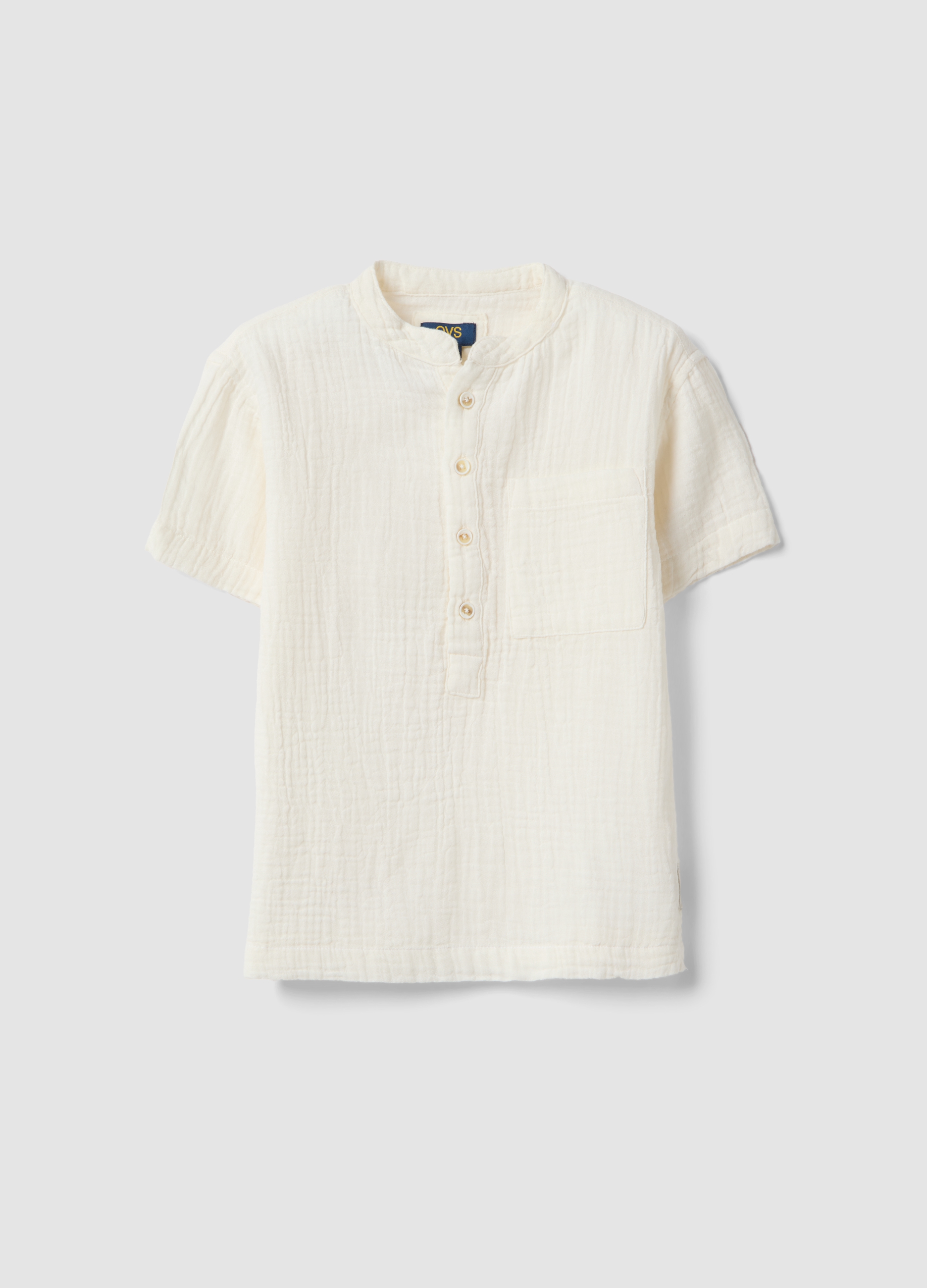 OVS KIDS, Camisa Blanca De Algodón Puro Para Niño, Corte Regular, Con Botones, Niño, Blanco óptico, Talla: 5-6