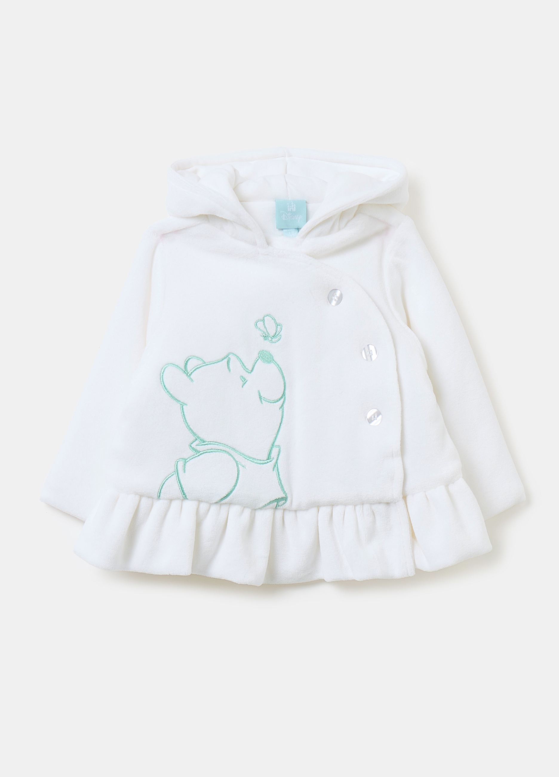 Chaqueta Winnie The Pooh Con Capucha, Bebé Niña, Blanco óptico, Talla: 3-6