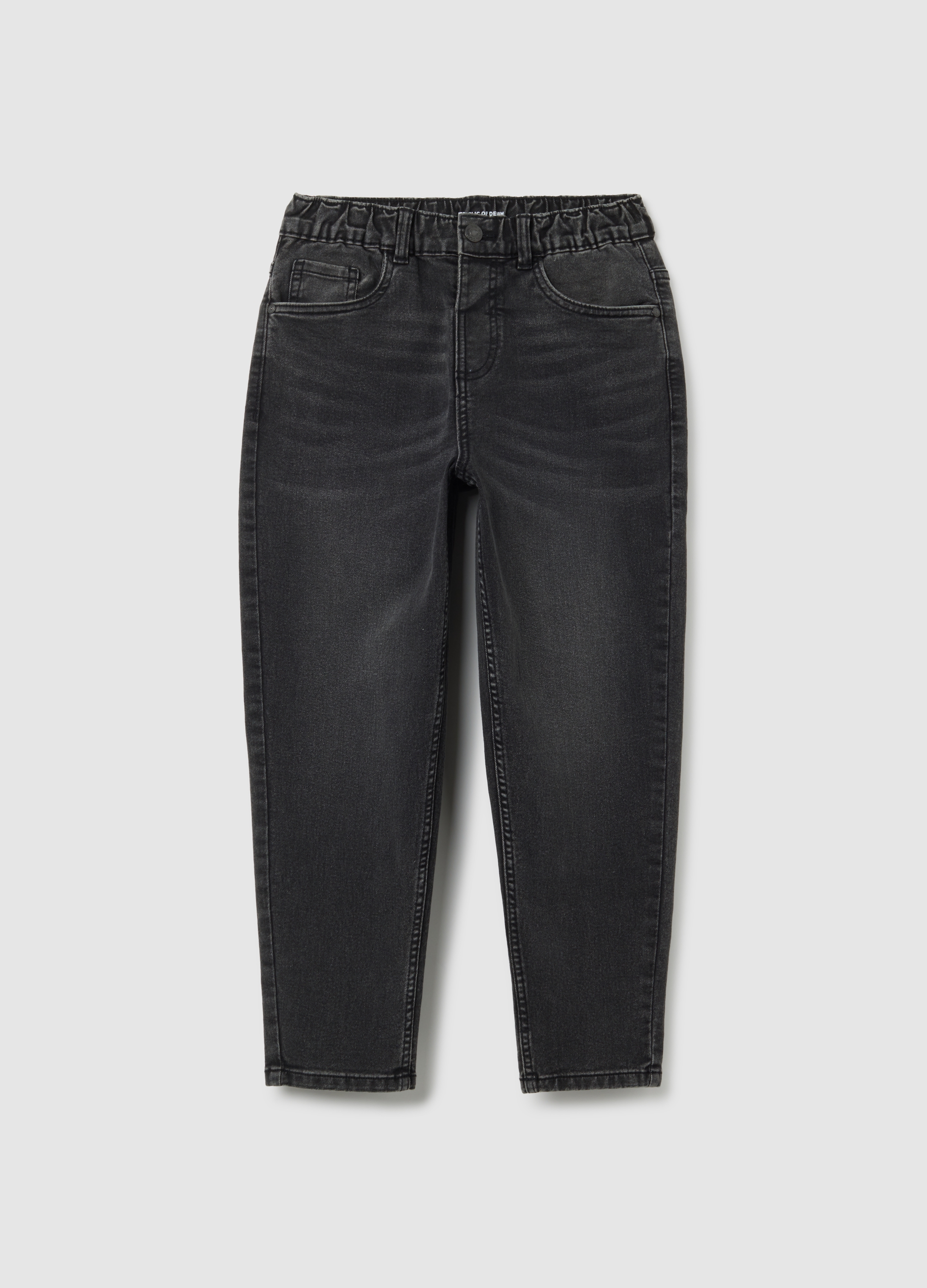 Pantaloni Da Ragazzo In Denim Nero Comfort, Niño, Gunmetal, Talla: 10-11