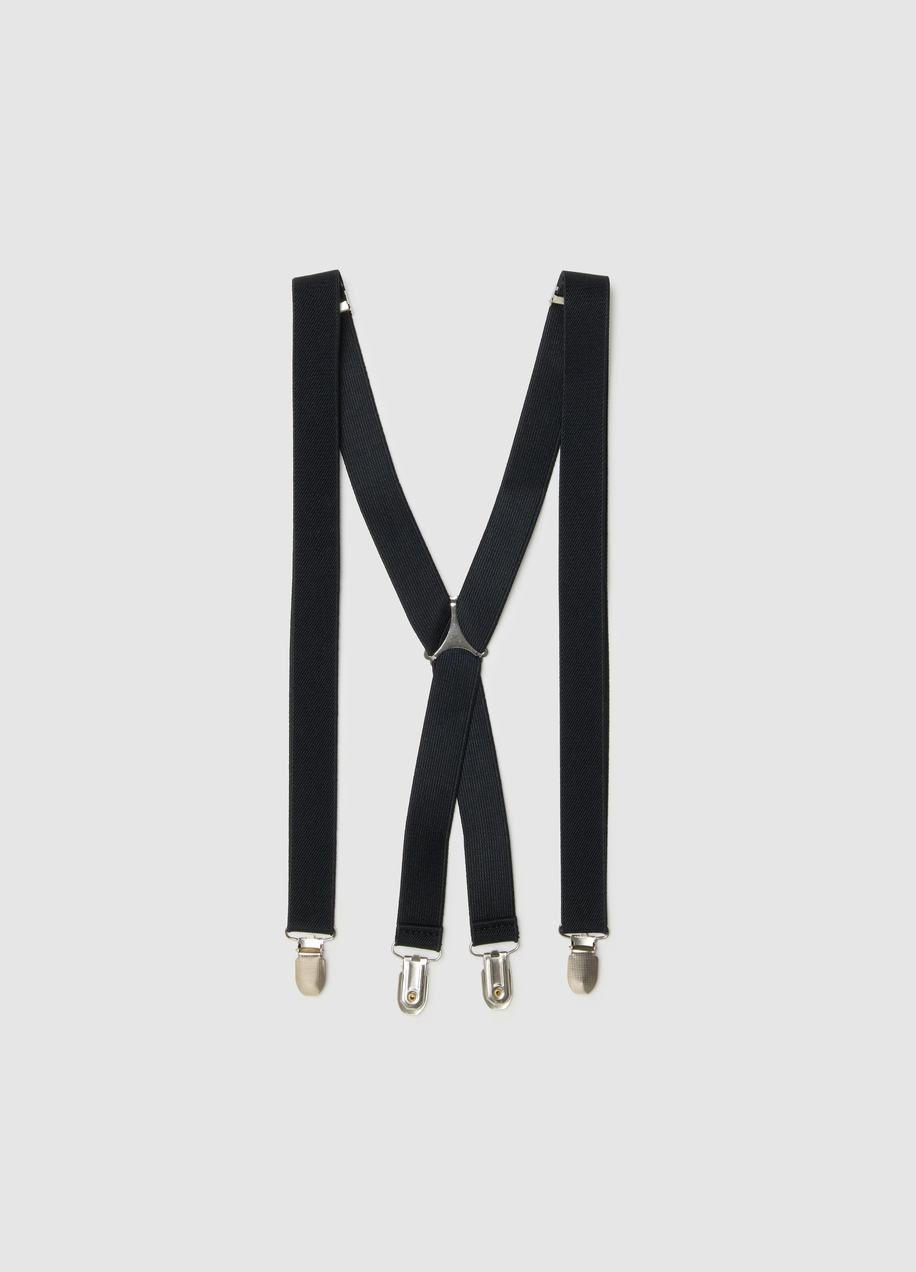 OVS, Bretelle Nere Con Chiusura Regolabile, Uomo, Nero, Taglia: ONE SIZE