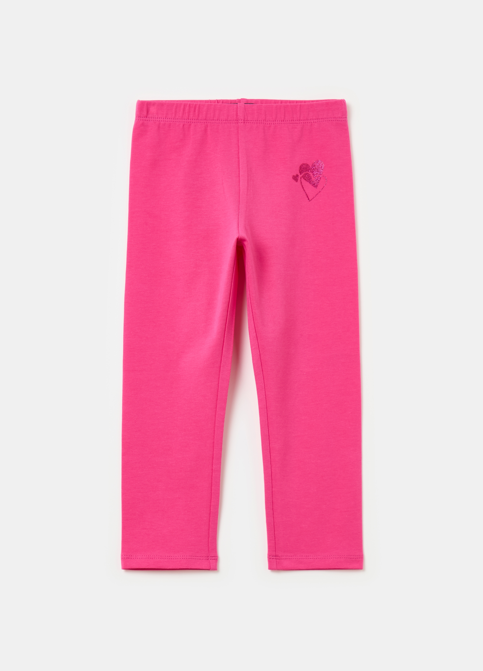 OVS, Leggings A Tre Quarti Con Glitter, Bambina, Rosa, Taglia: 3-4