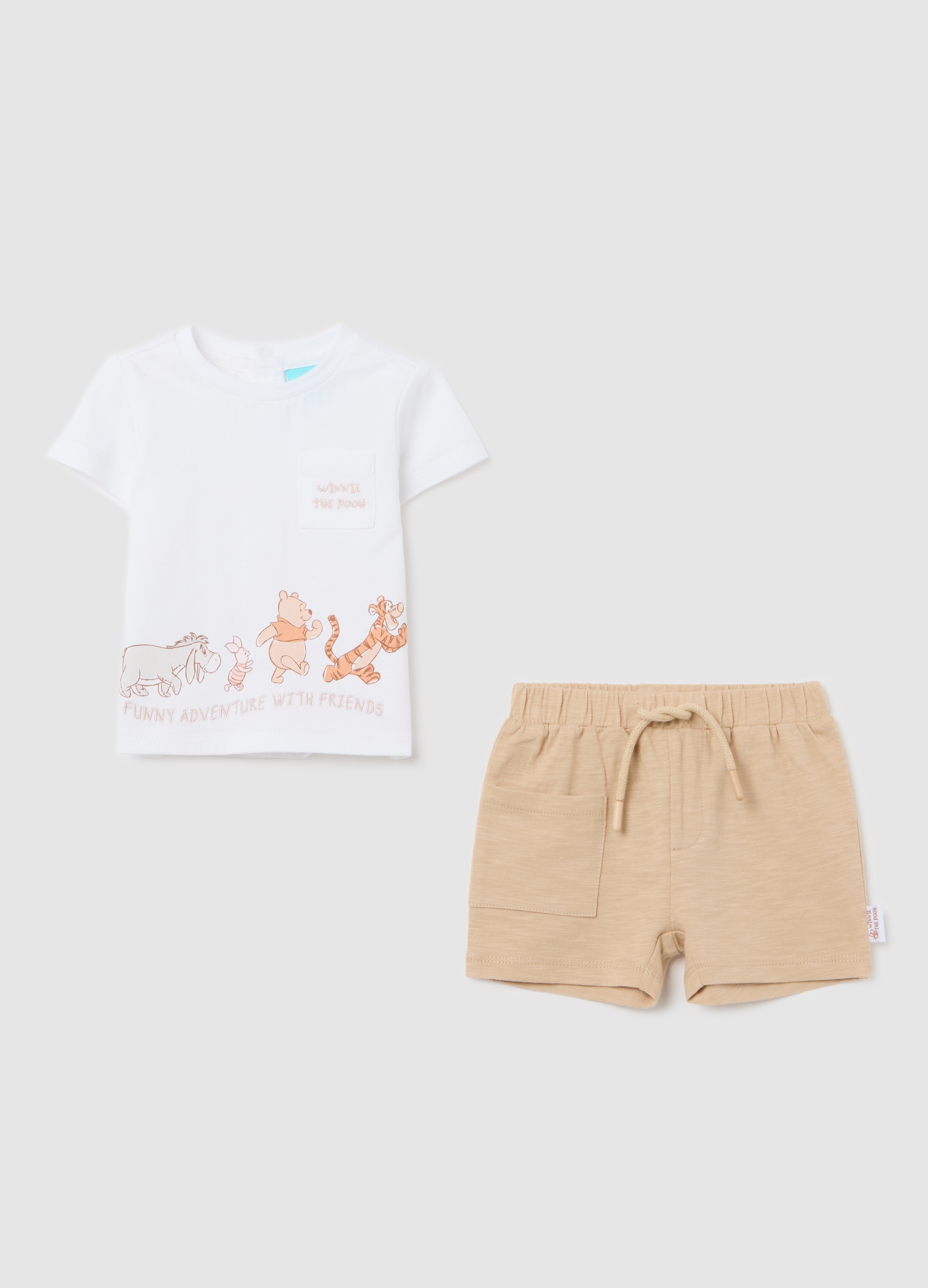 OVS, Set Neonato Unisex In Puro Cotone Bianco Con Vita Elasticizzata, Bianco, Taglia: 3-6