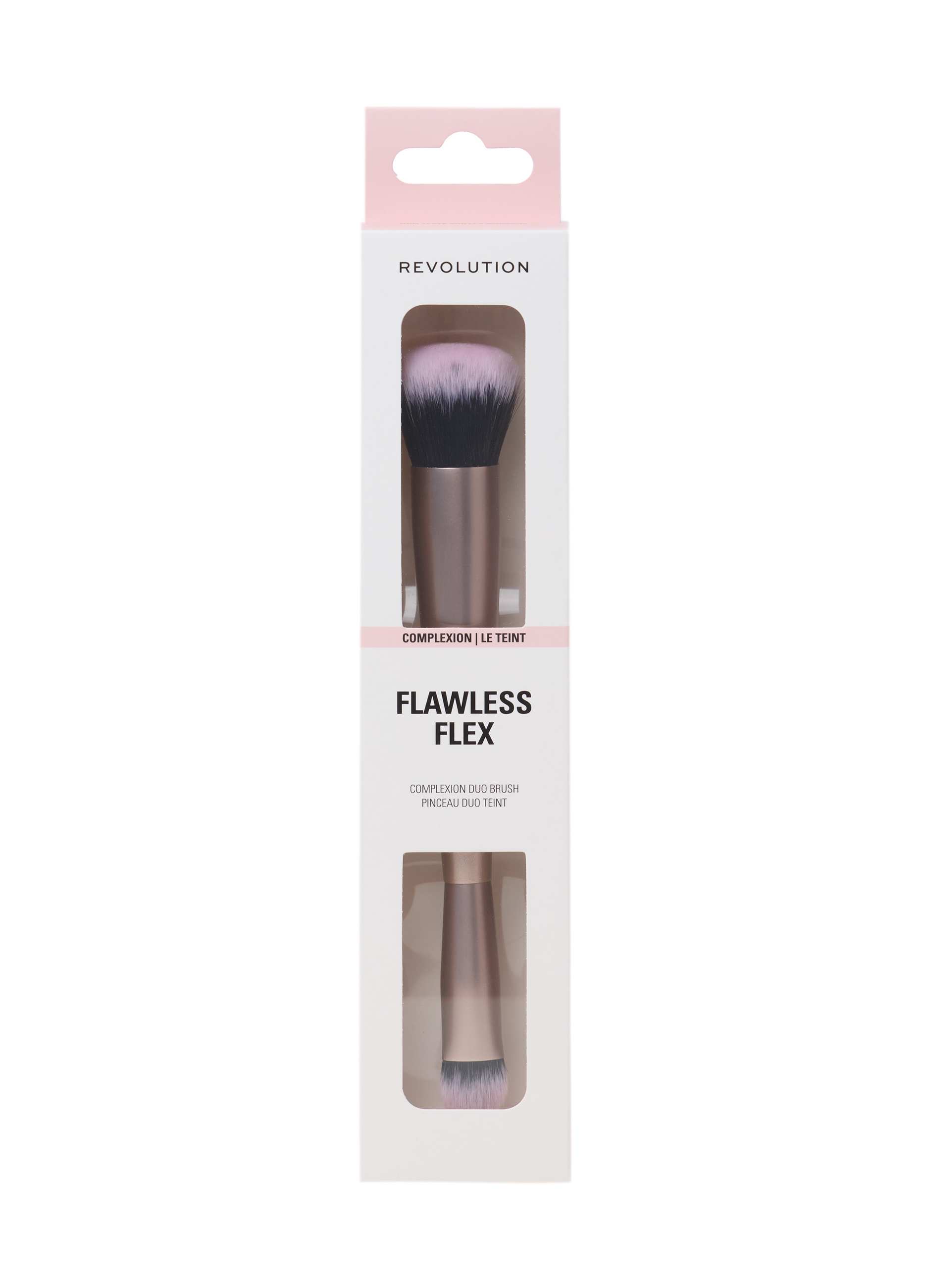 REVOLUTION, Revolution Flawless Flex Pennello Viso Duo, Donna, Rosa, Taglia: FASUL