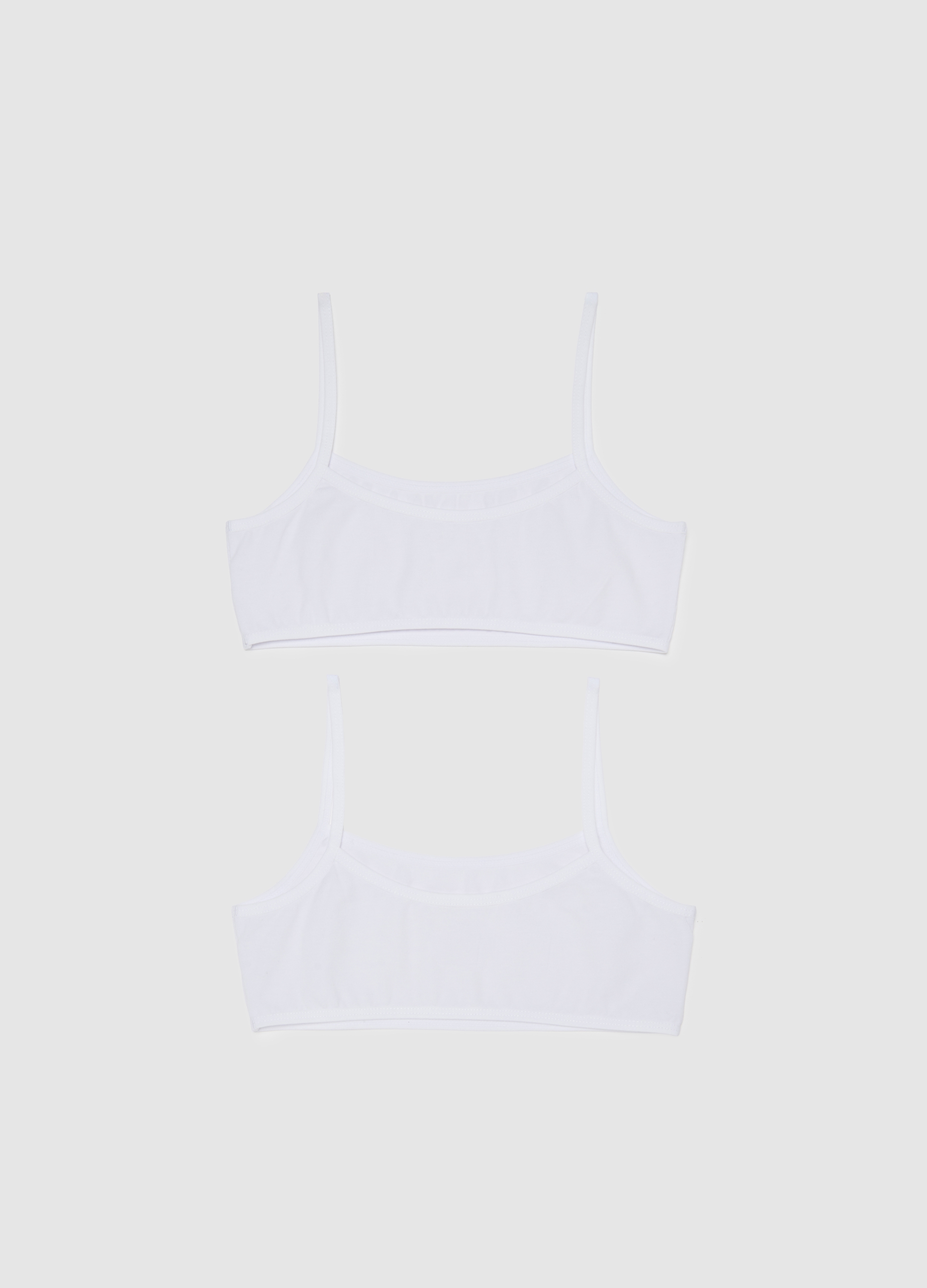 Pack De Bralettes De Algodón Blanco Para Chicas, Unisex, Blanco óptico, Talla: 14-15