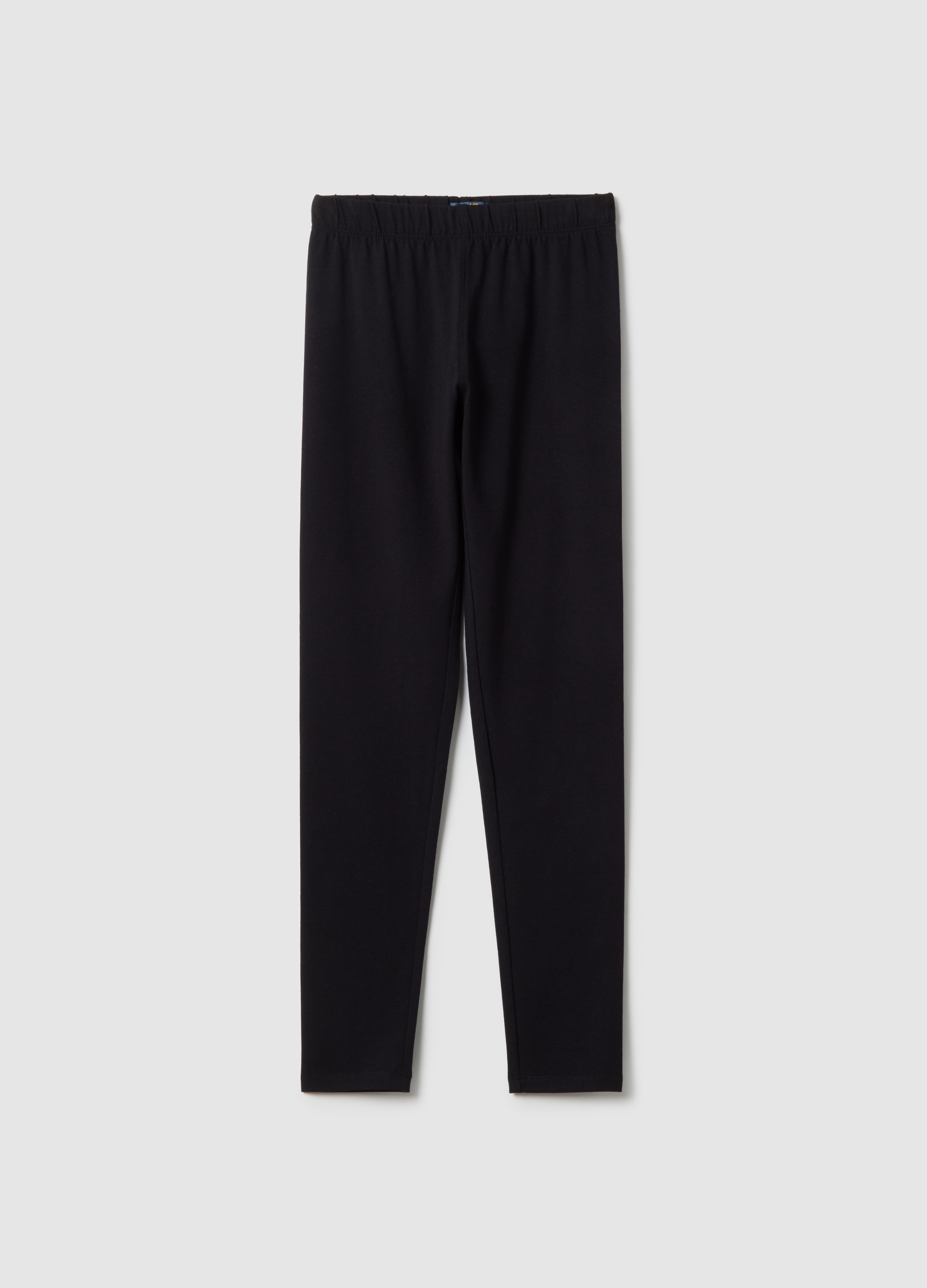 OVS KIDS, Leggings Neri Da Ragazza In Cotone Elasticizzato Skinny Fit, Bambina, Nero, Taglia: 10-11