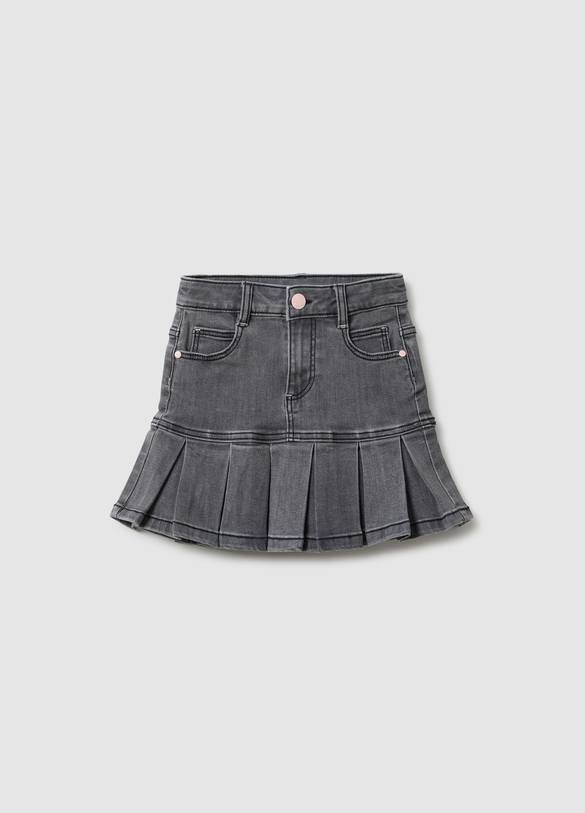 DISNEY, Gonna In Denim Elasticizzato Grigia Da Bambina Regular Fit, Grigio, Taglia: 3-4